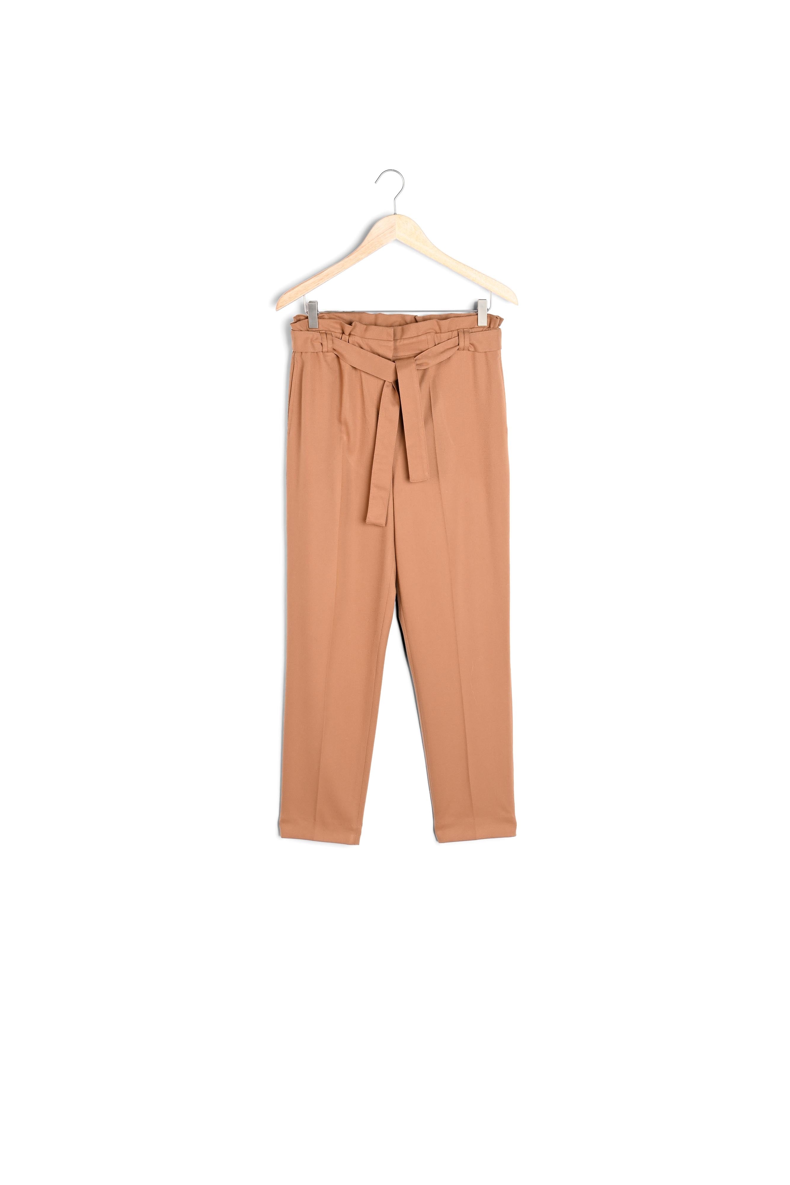 Pantalon paper bag beige Barbara Faume - seconde main