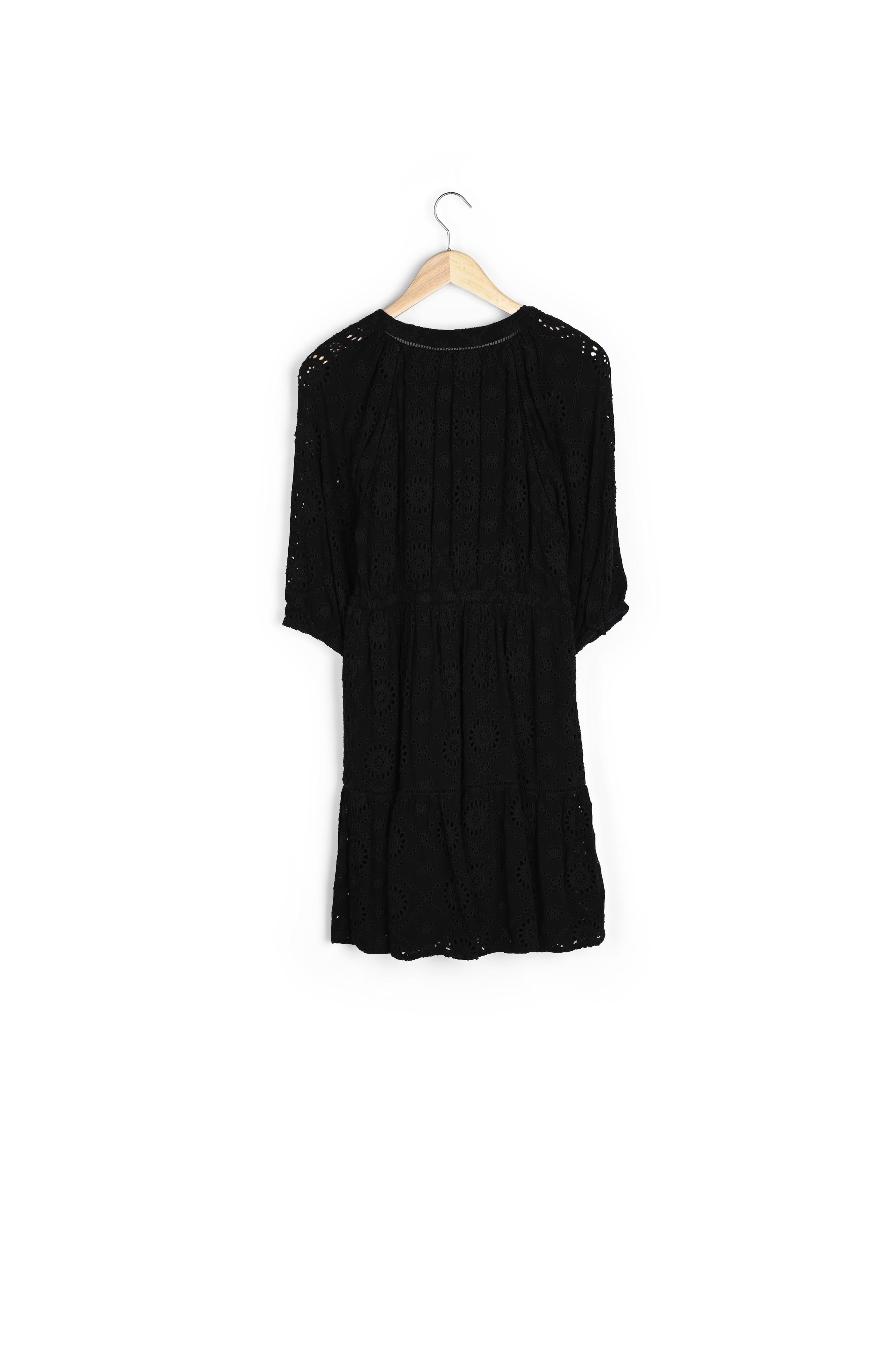 Robe courte brodée noir Nasha Faume - seconde main