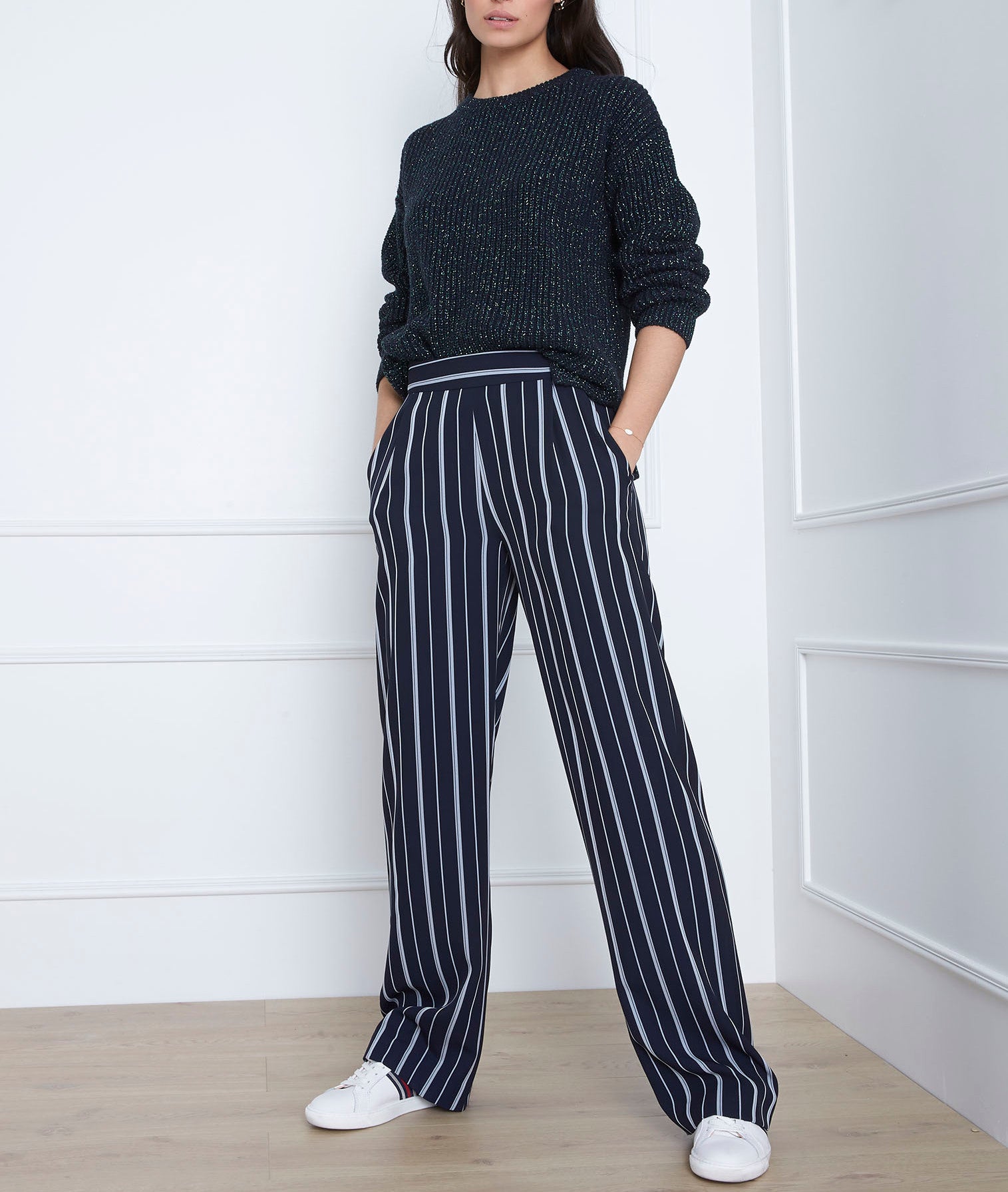 Pull marine brillant Astro Faume - seconde main