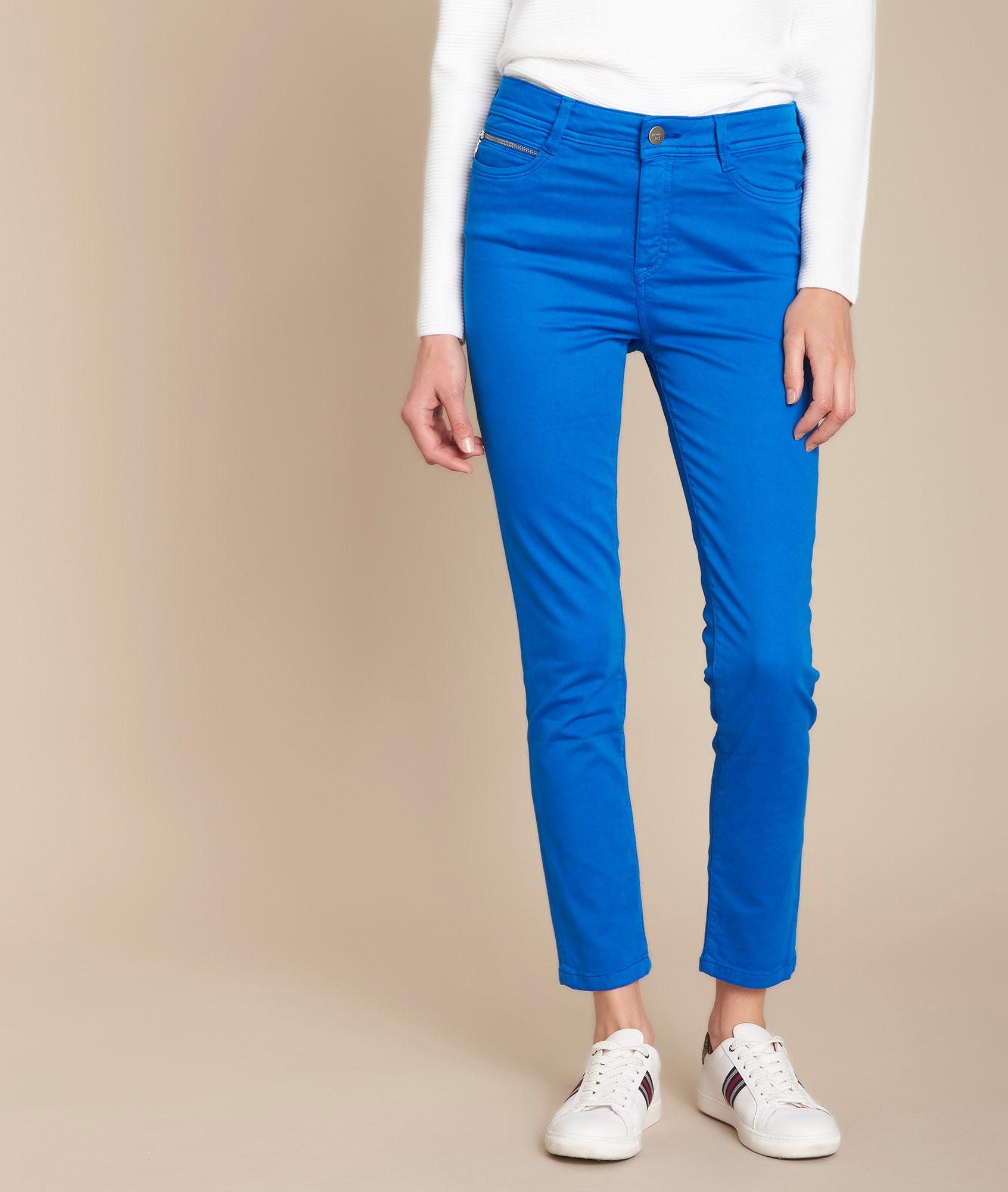 L'Iconique satin de coton bleu cobalt Sultan Faume - seconde main