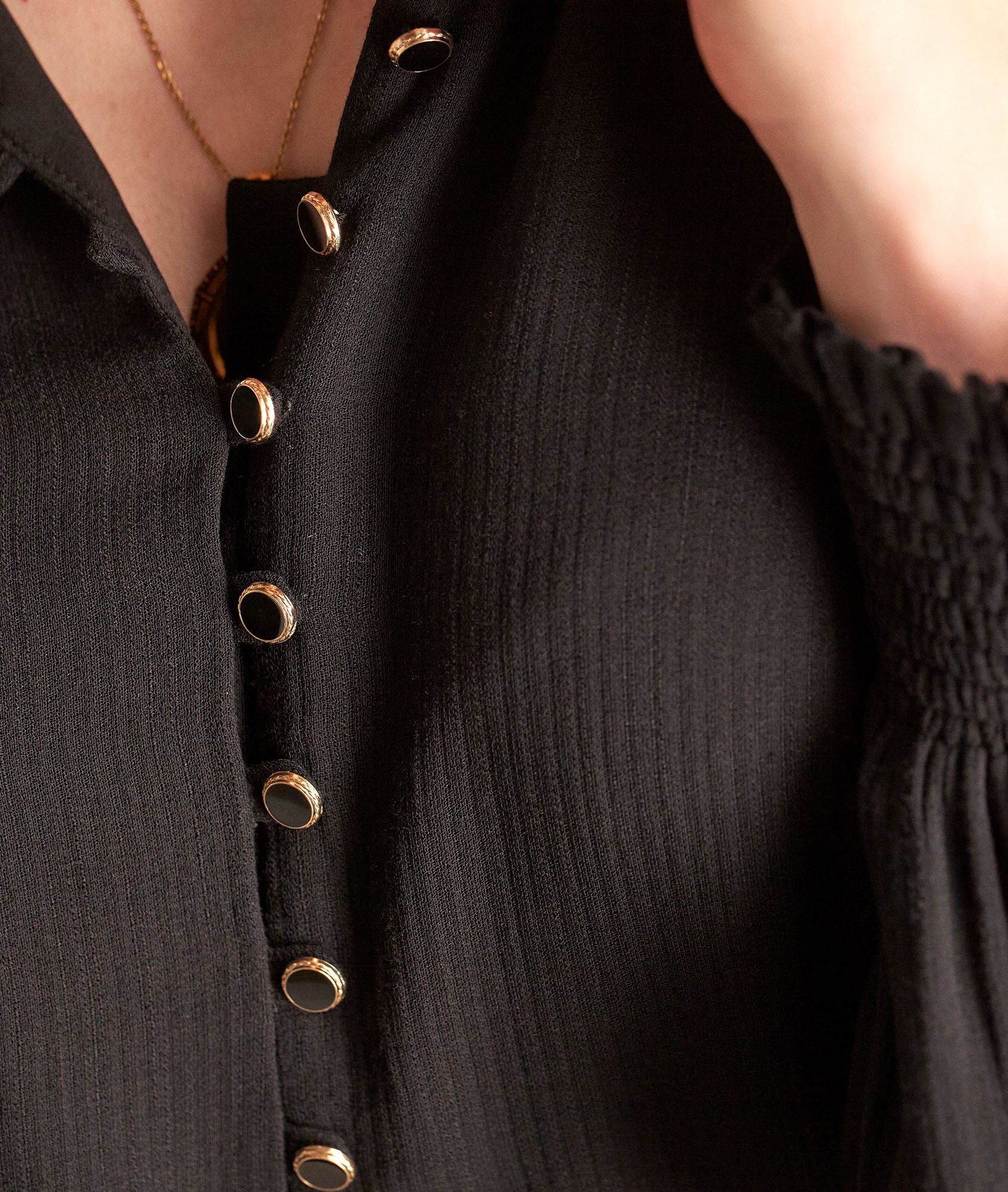 Robe noire courte et fluide Horlane Faume - seconde main