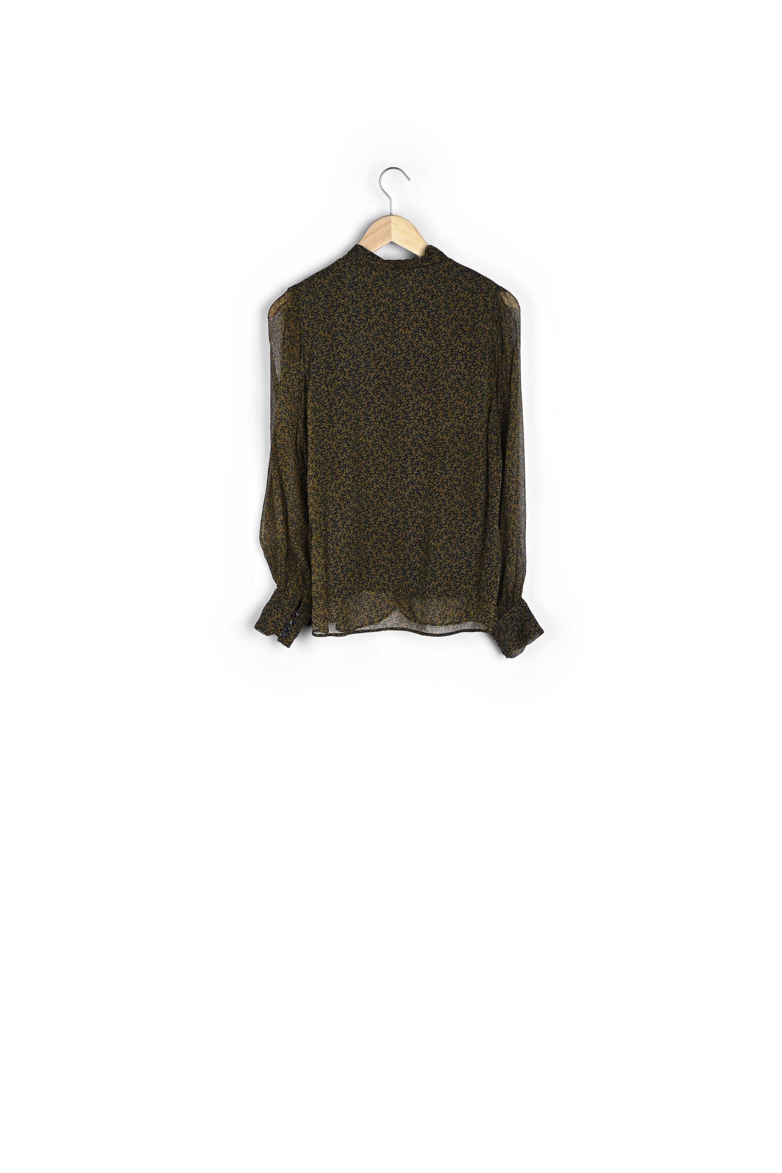 Blouse vaporeuse imprimée bronze Louisette Faume - seconde main
