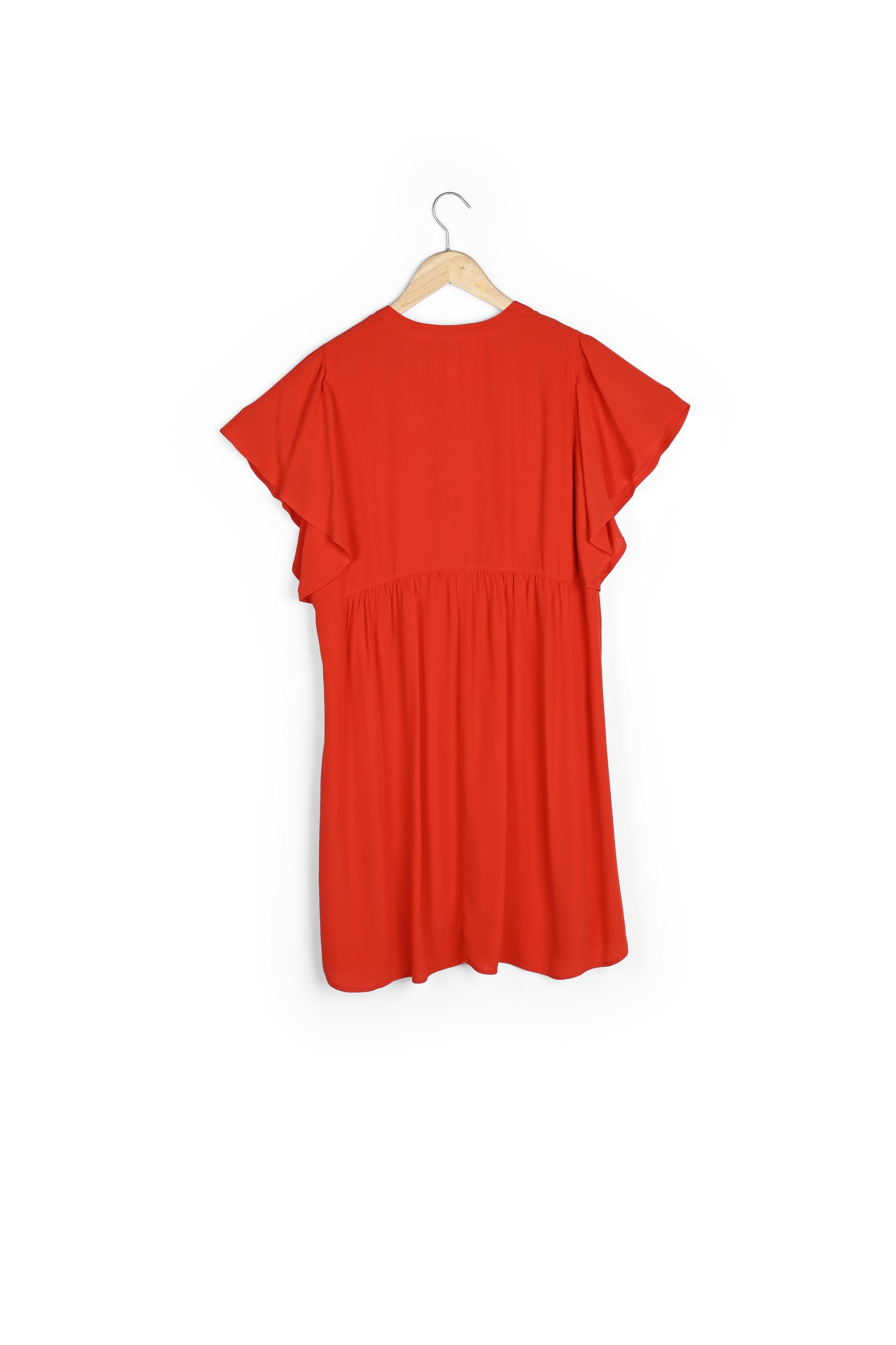 Robe en viscose recyclée rouge Callo Faume - seconde main