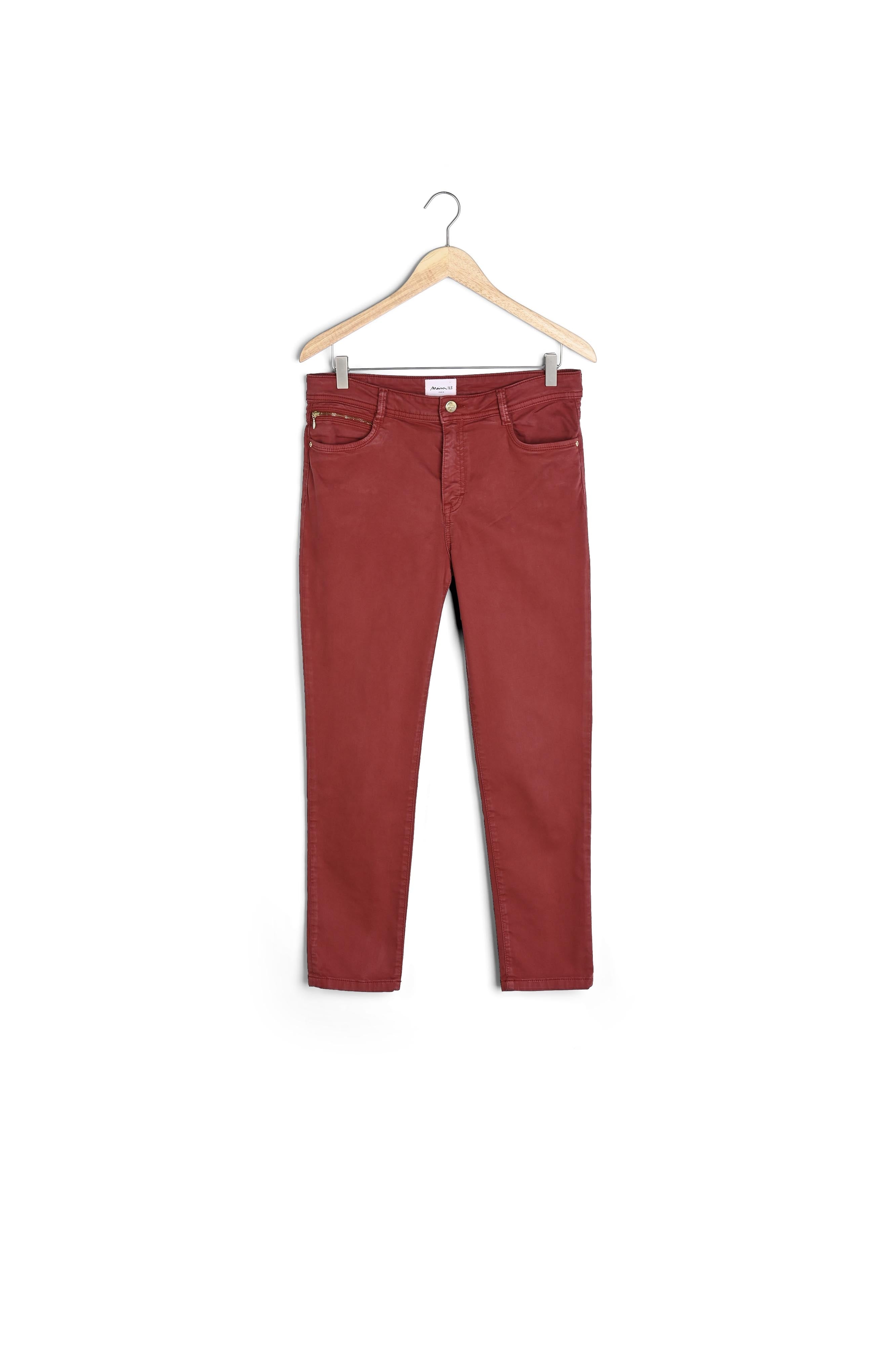 L'iconique jean satin de coton porto Sultan Faume - seconde main