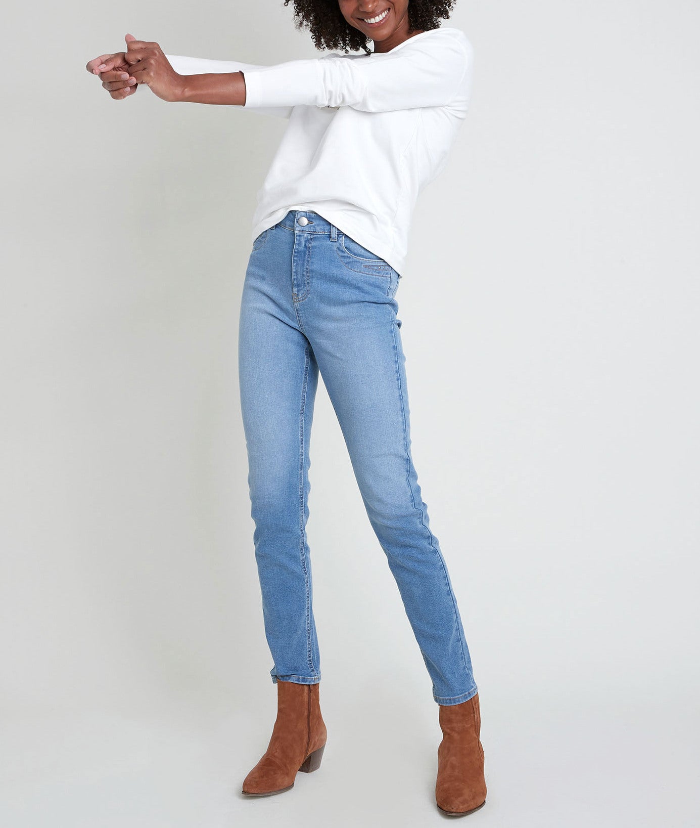 L'iconique slim jean pure bleached Suzy Faume - seconde main