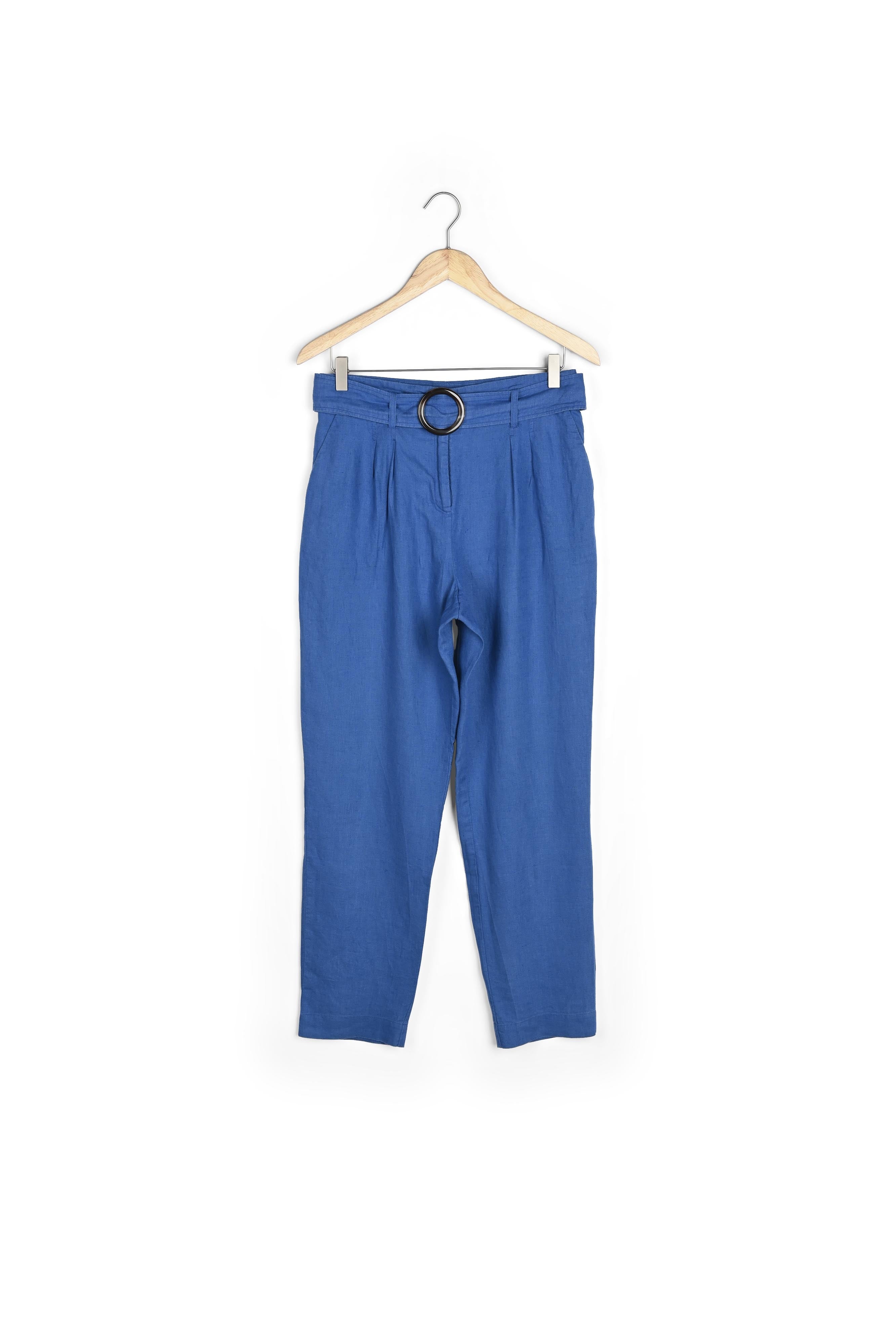 Pantalon en lin ceinturé Ilea Faume - seconde main