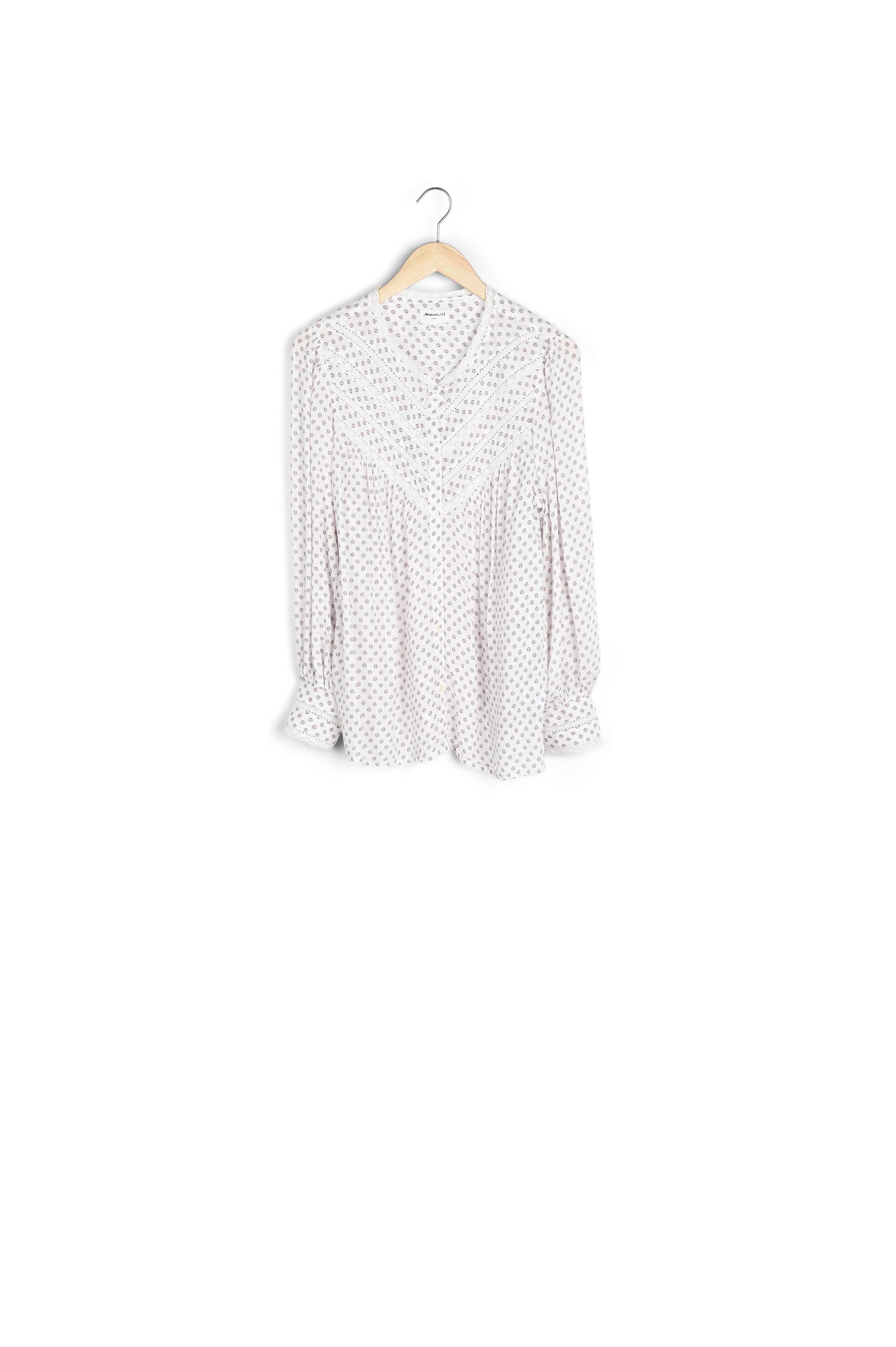 Blouse écrue imprimée Tomy Faume - seconde main