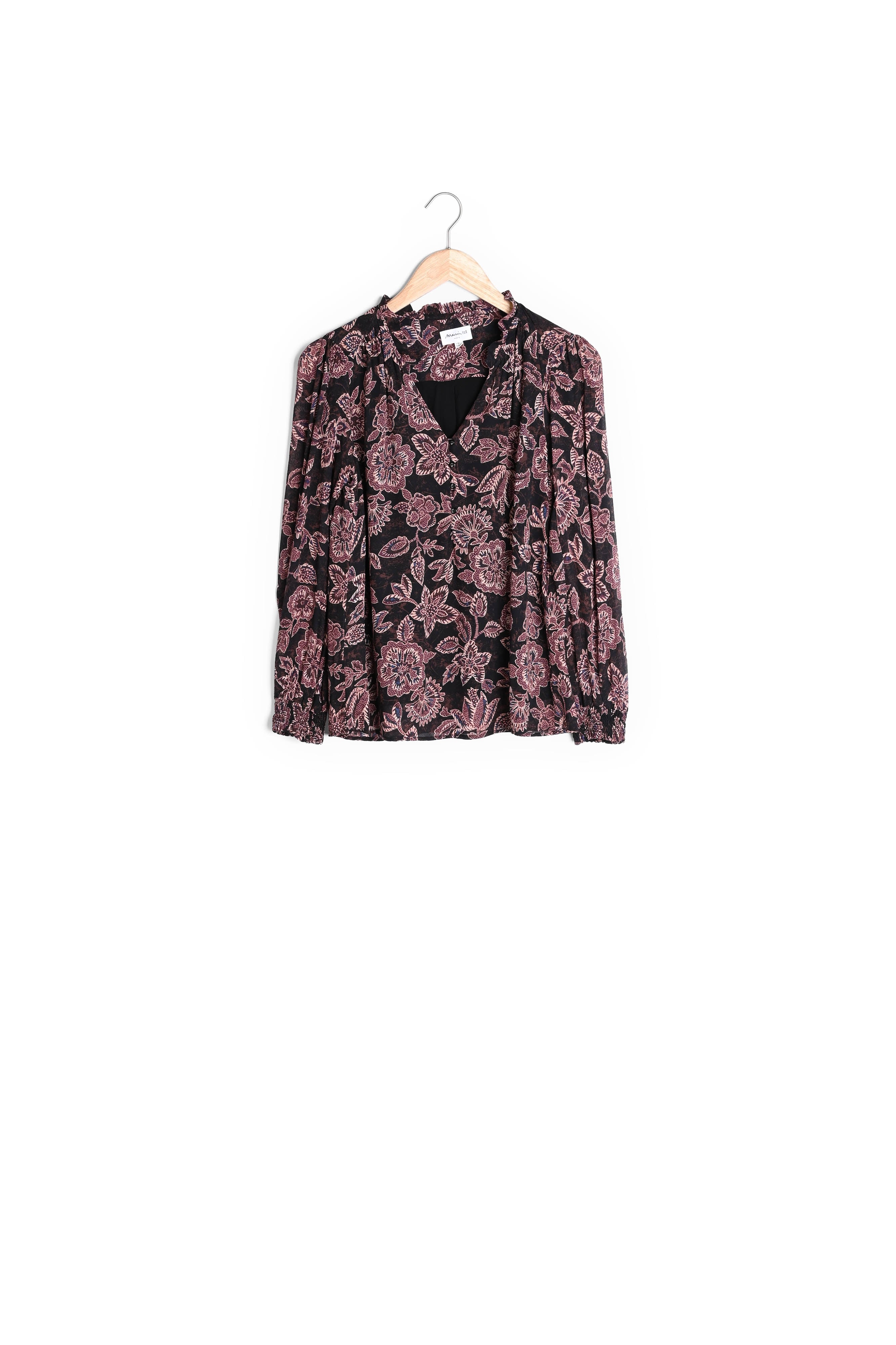 Blouse légère imprimée violine Cendra Faume - seconde main