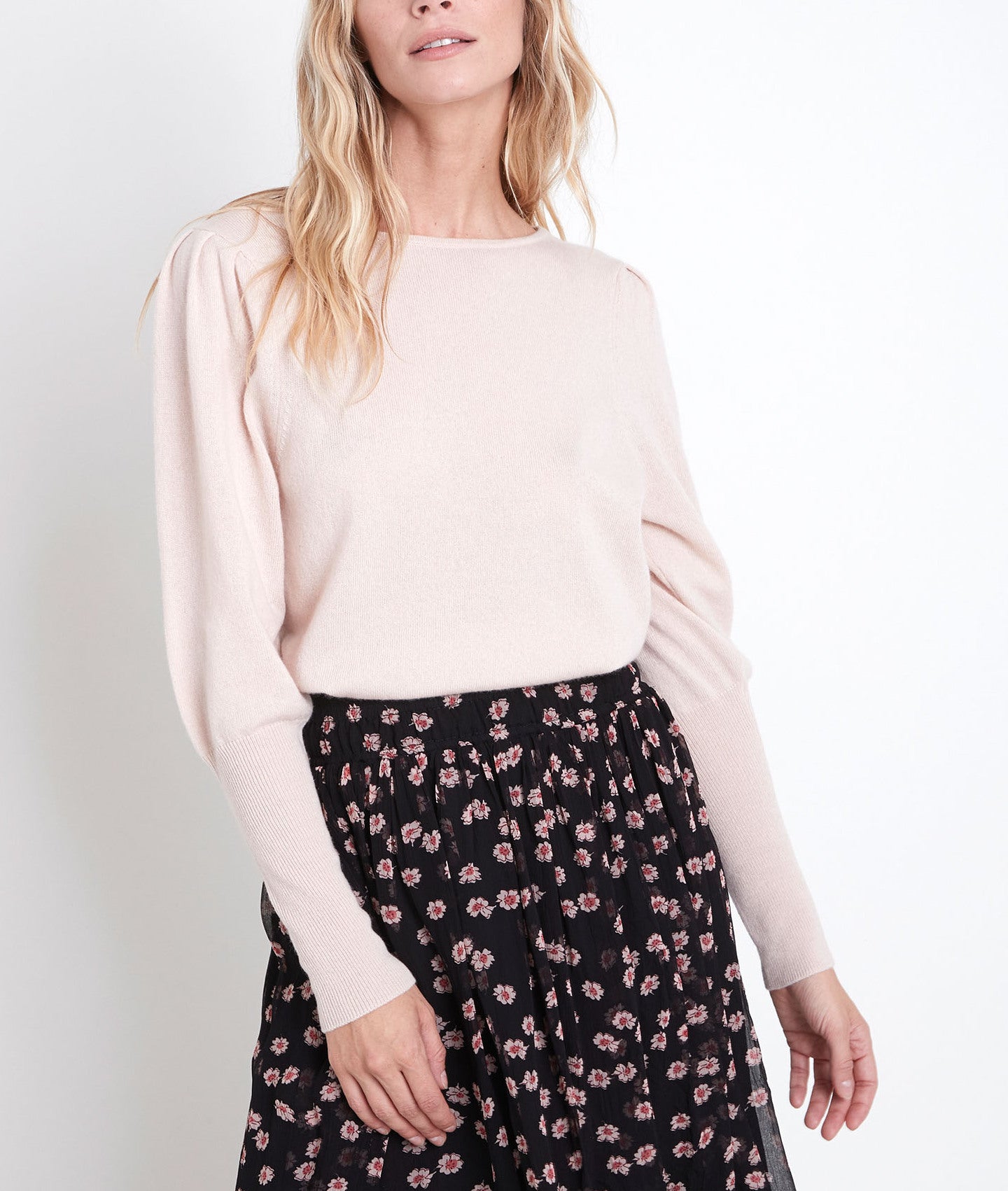 Pull en laine et cachemire poudre Ribambelle Faume - seconde main