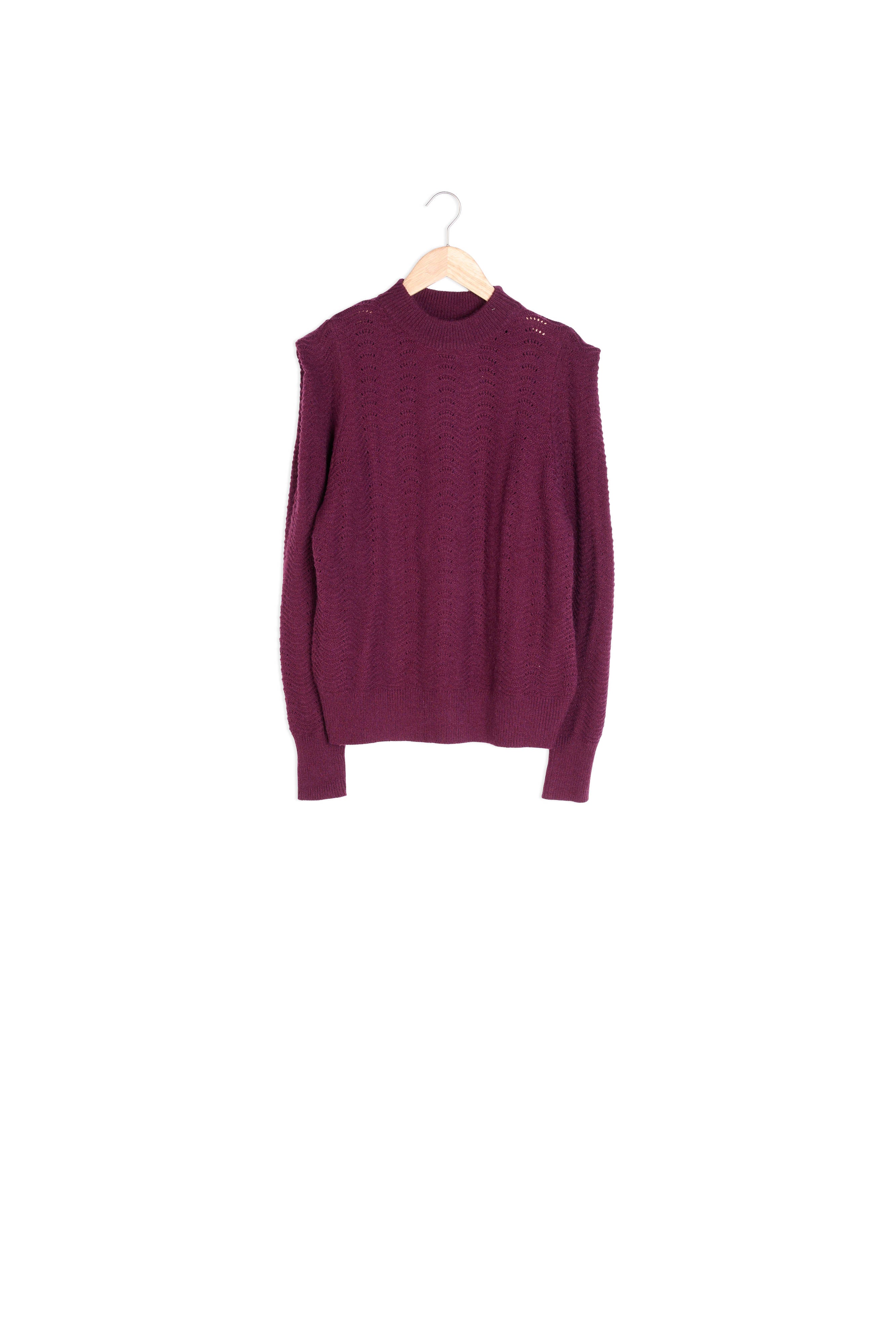 Pull à épaulettes bordeaux Berberis Faume - seconde main