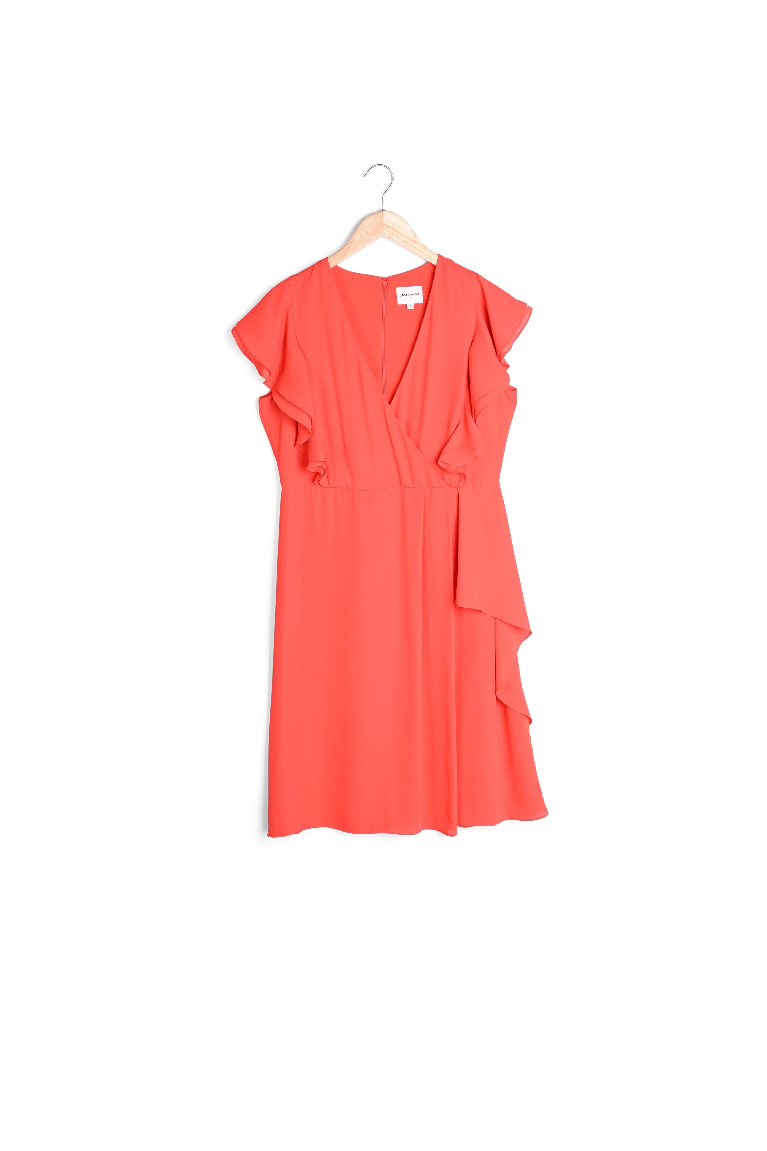 Robe à volants corail Melanie Faume - seconde main