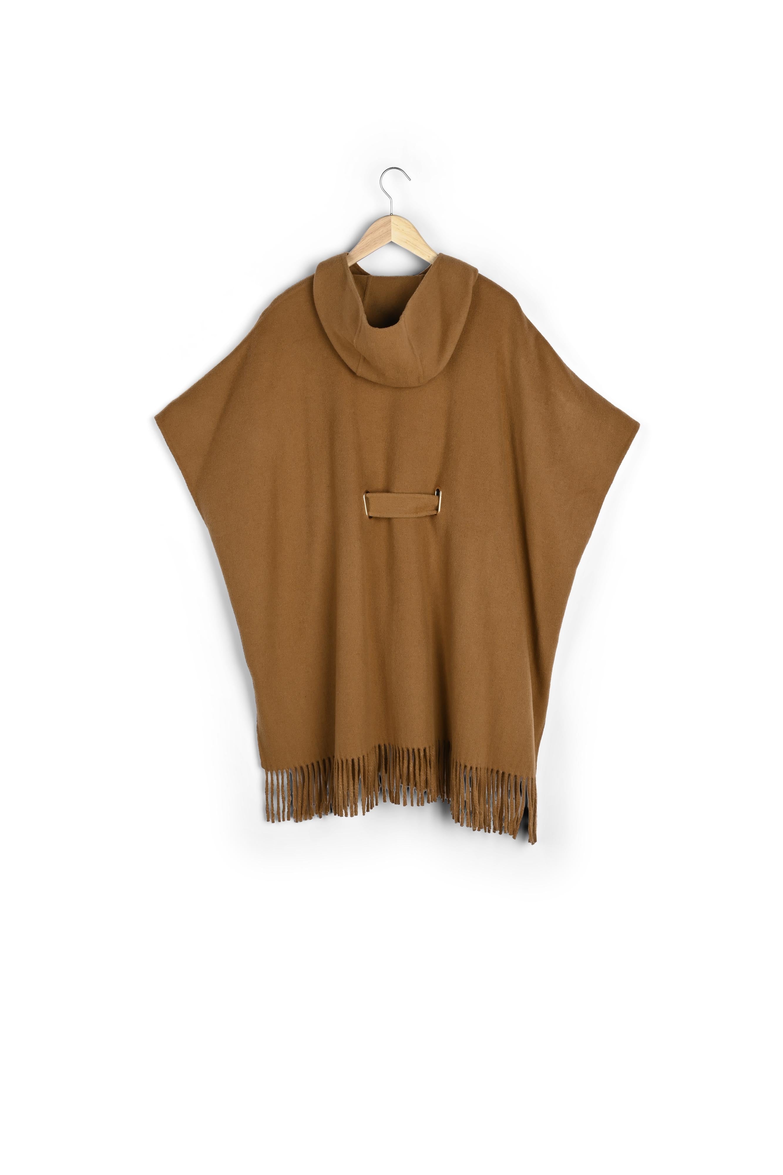 Cape en laine à frange Oyune Faume - seconde main