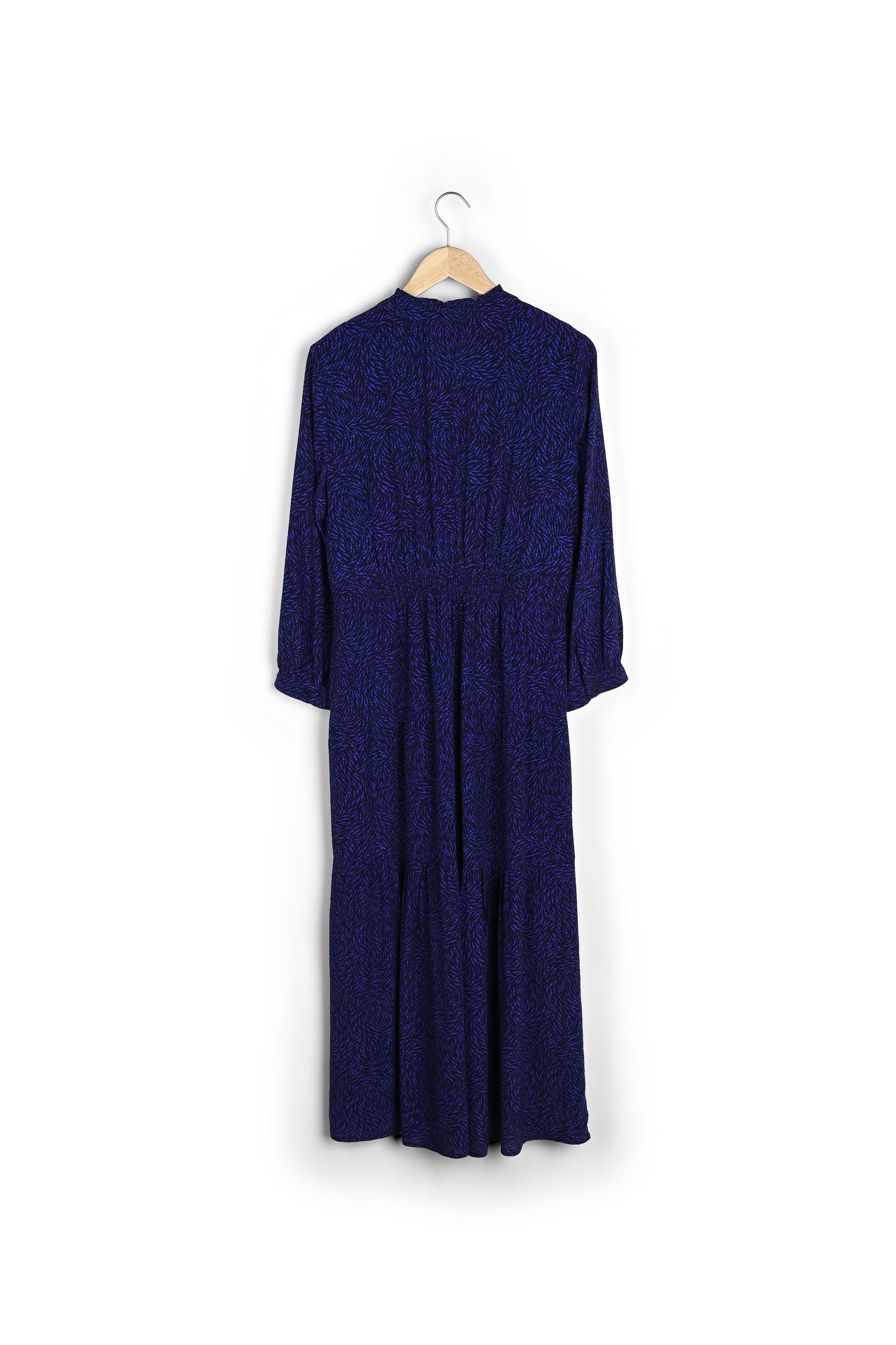 Robe longue fluide imprimée bleu vif Carola Faume - seconde main