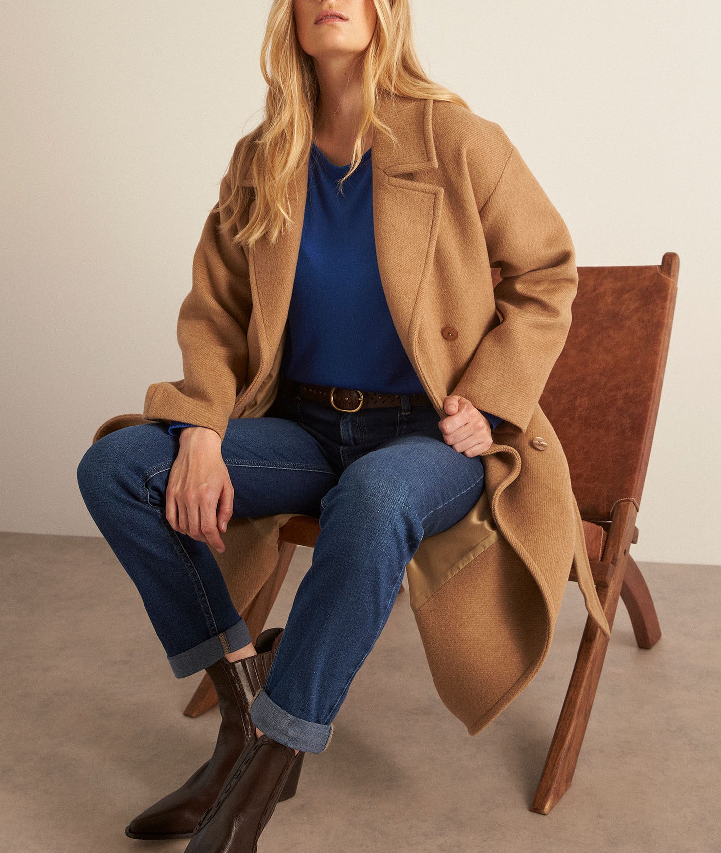 Pull bleu roi en viscose BETTINA Faume - seconde main