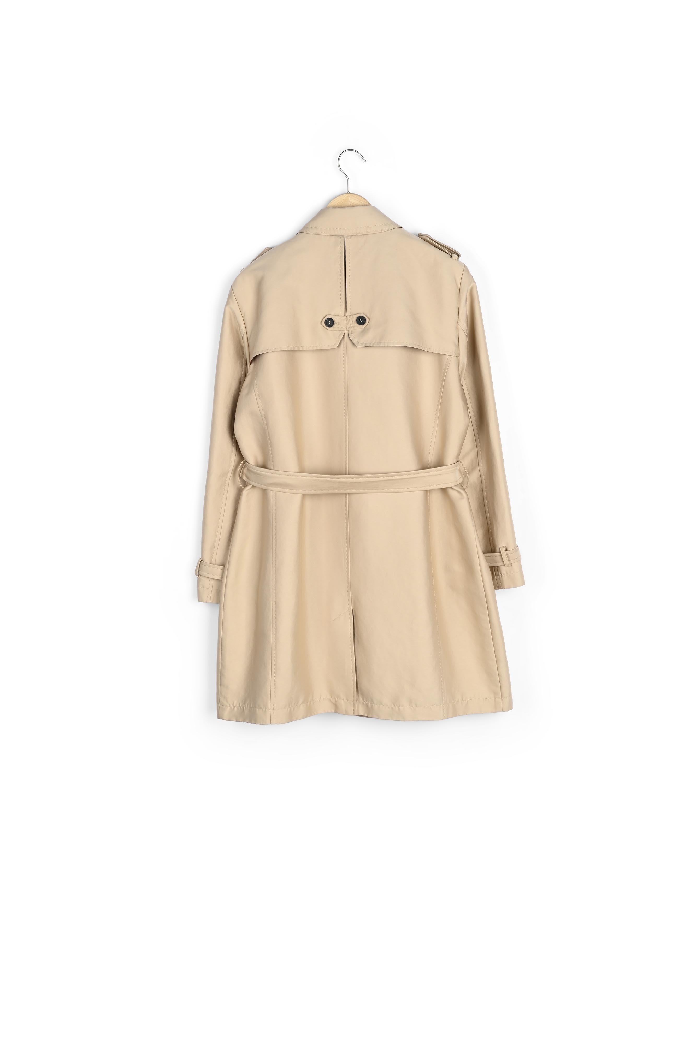 Trench havane double boutonnage Quelynn Faume - seconde main