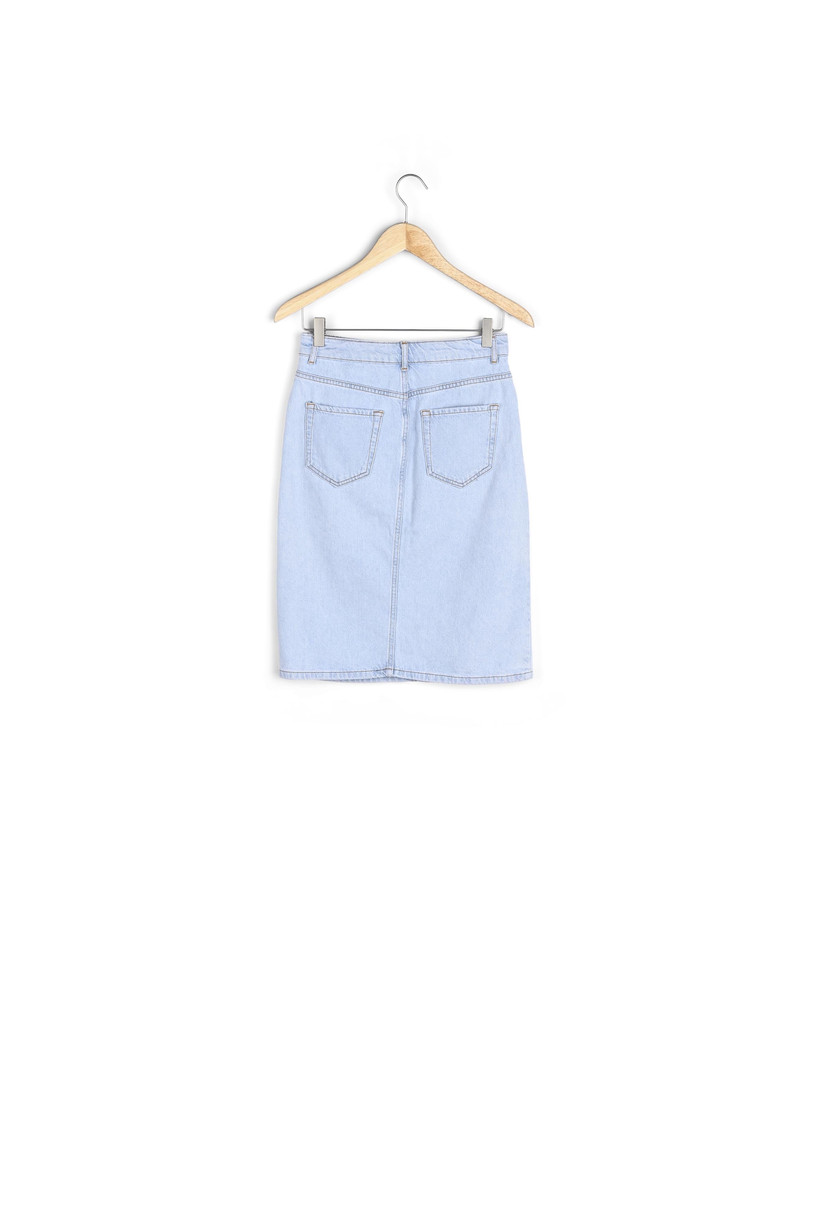 Jupe mi-longue en denim pure bleached Erica Faume - seconde main