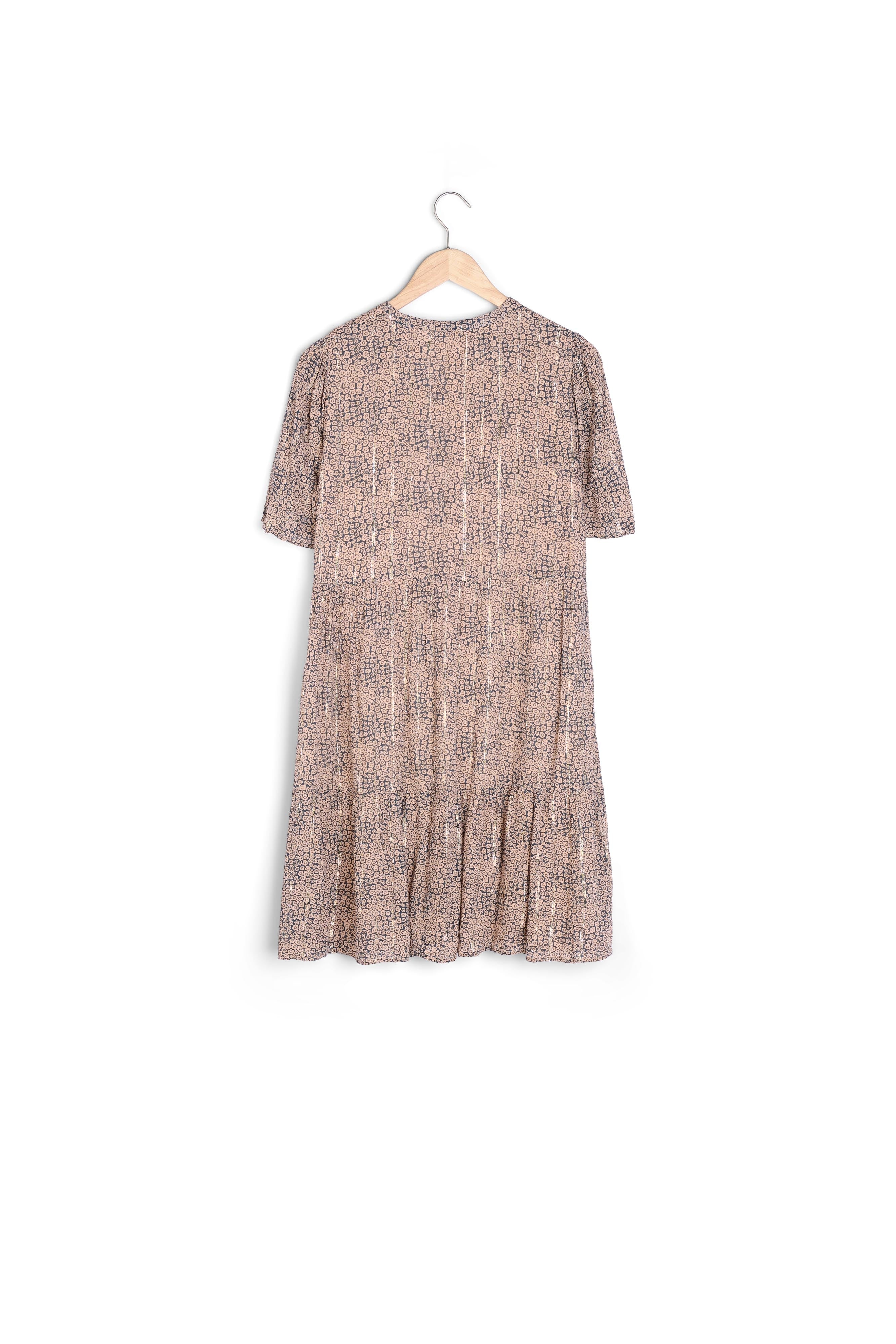 Robe courte imprimée beige Nara Faume - seconde main