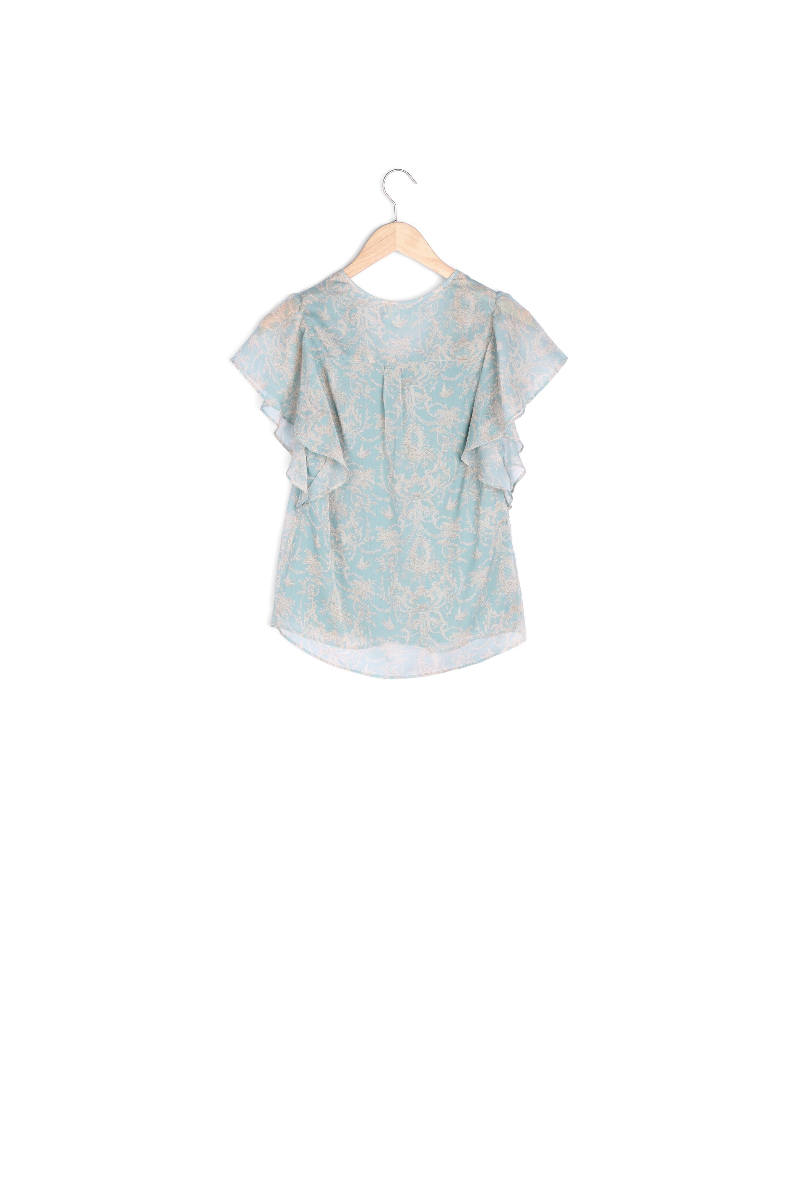 Blouse imprimée à volants Elou Faume - seconde main