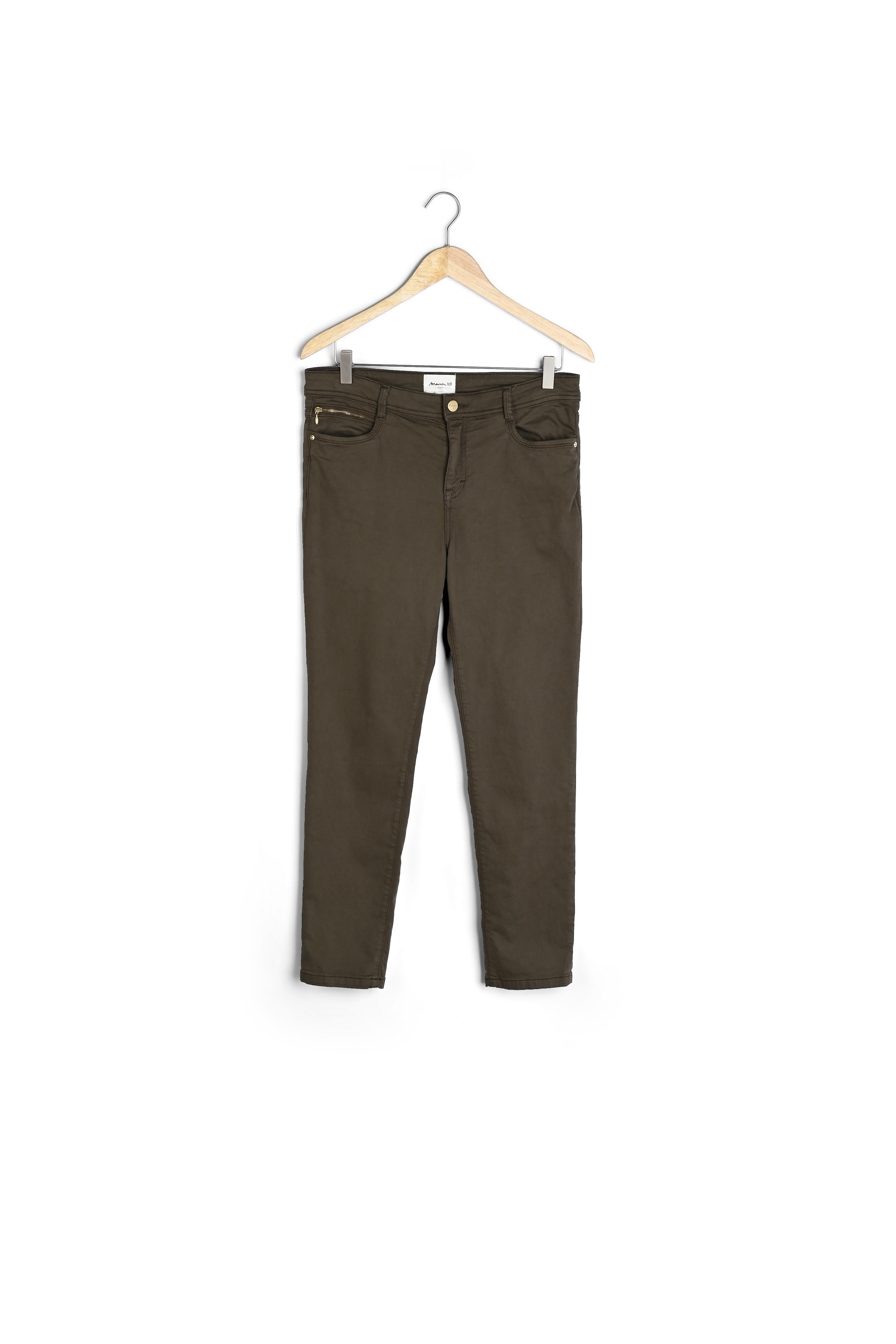 L'iconique slim : satin de coton kaki Sultan Faume - seconde main