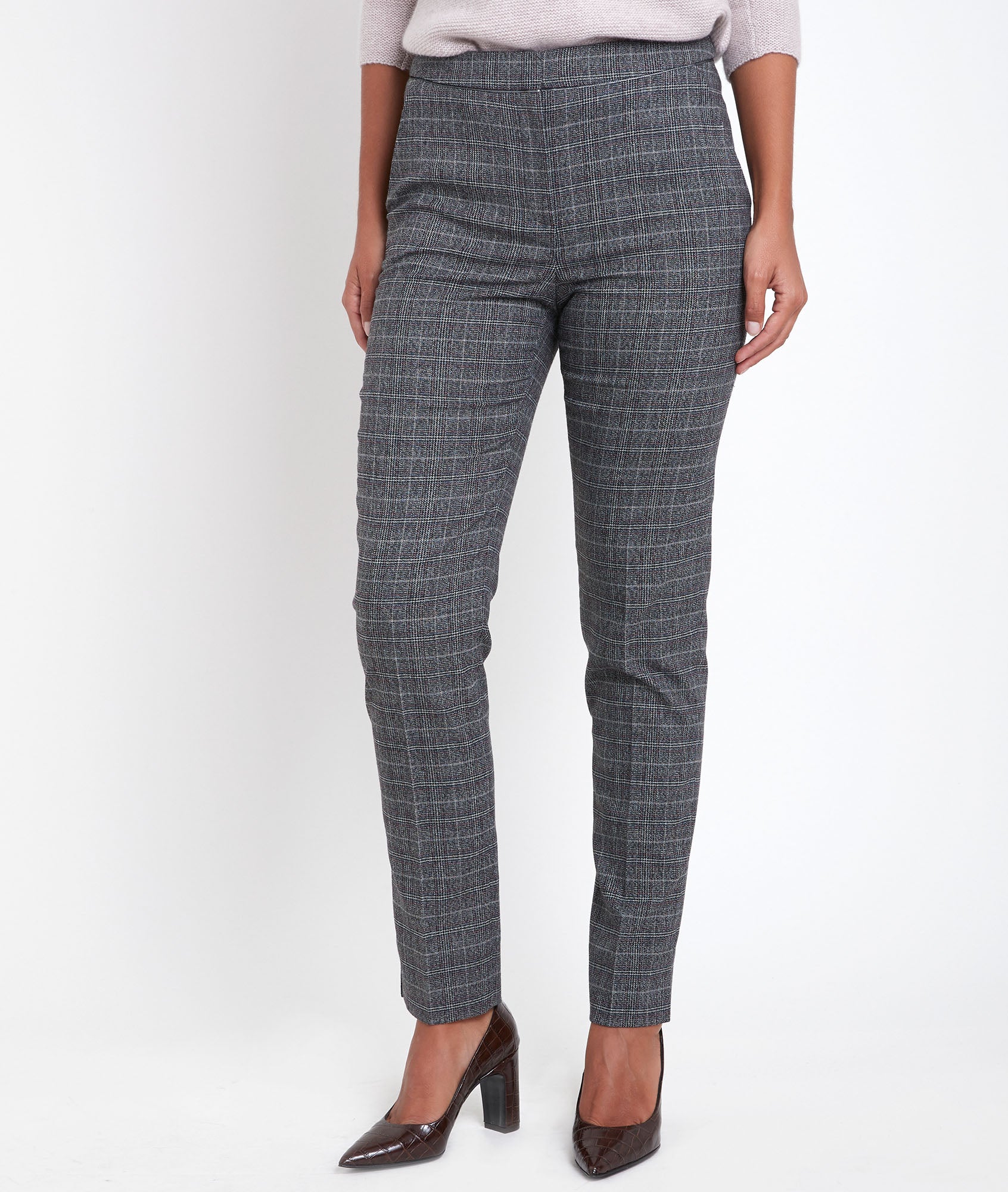 Pantalon cigarette à carreaux Harry Faume - seconde main