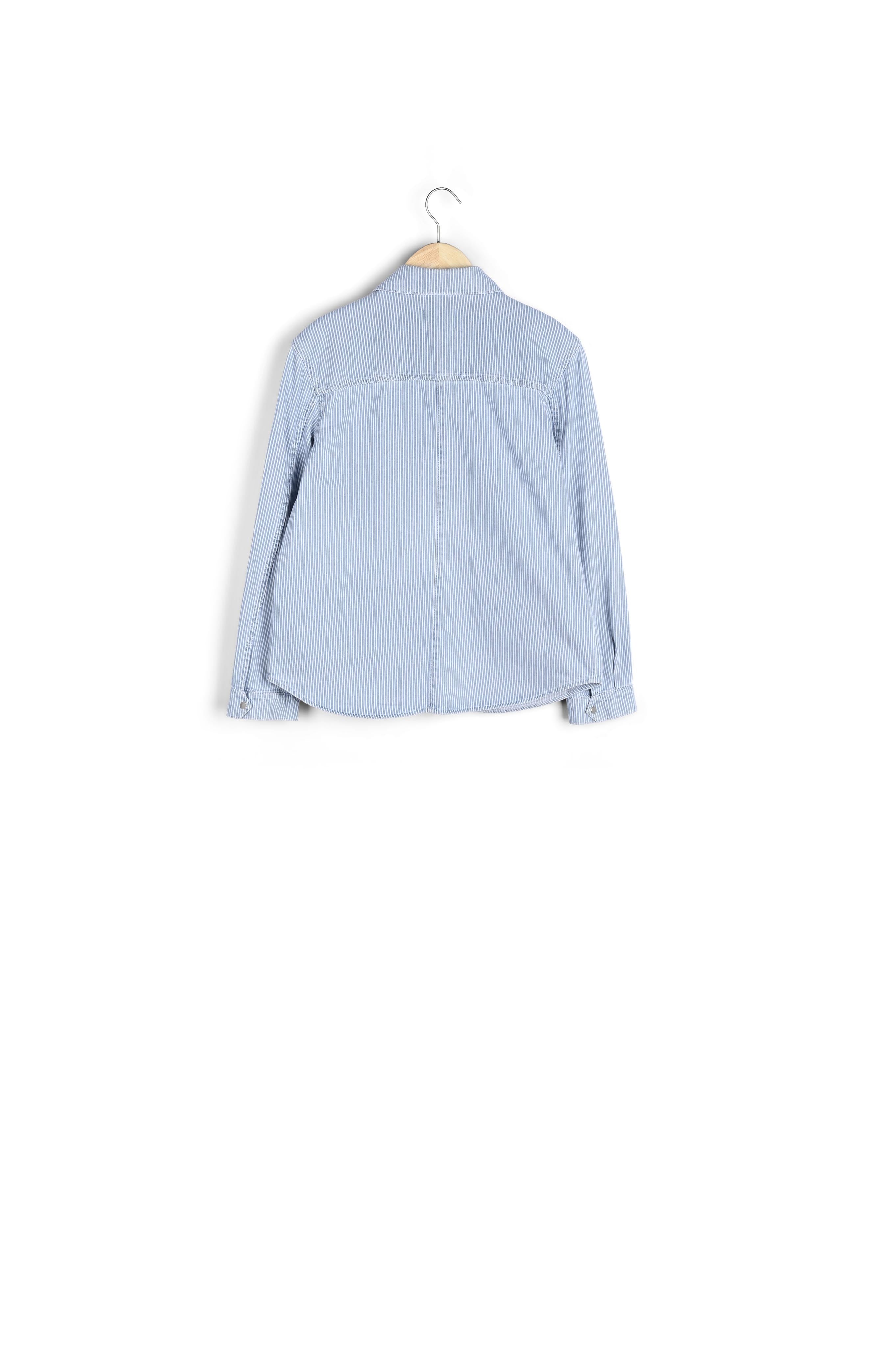 Surchemise en coton rayé bleu ciel Perle Faume - seconde main