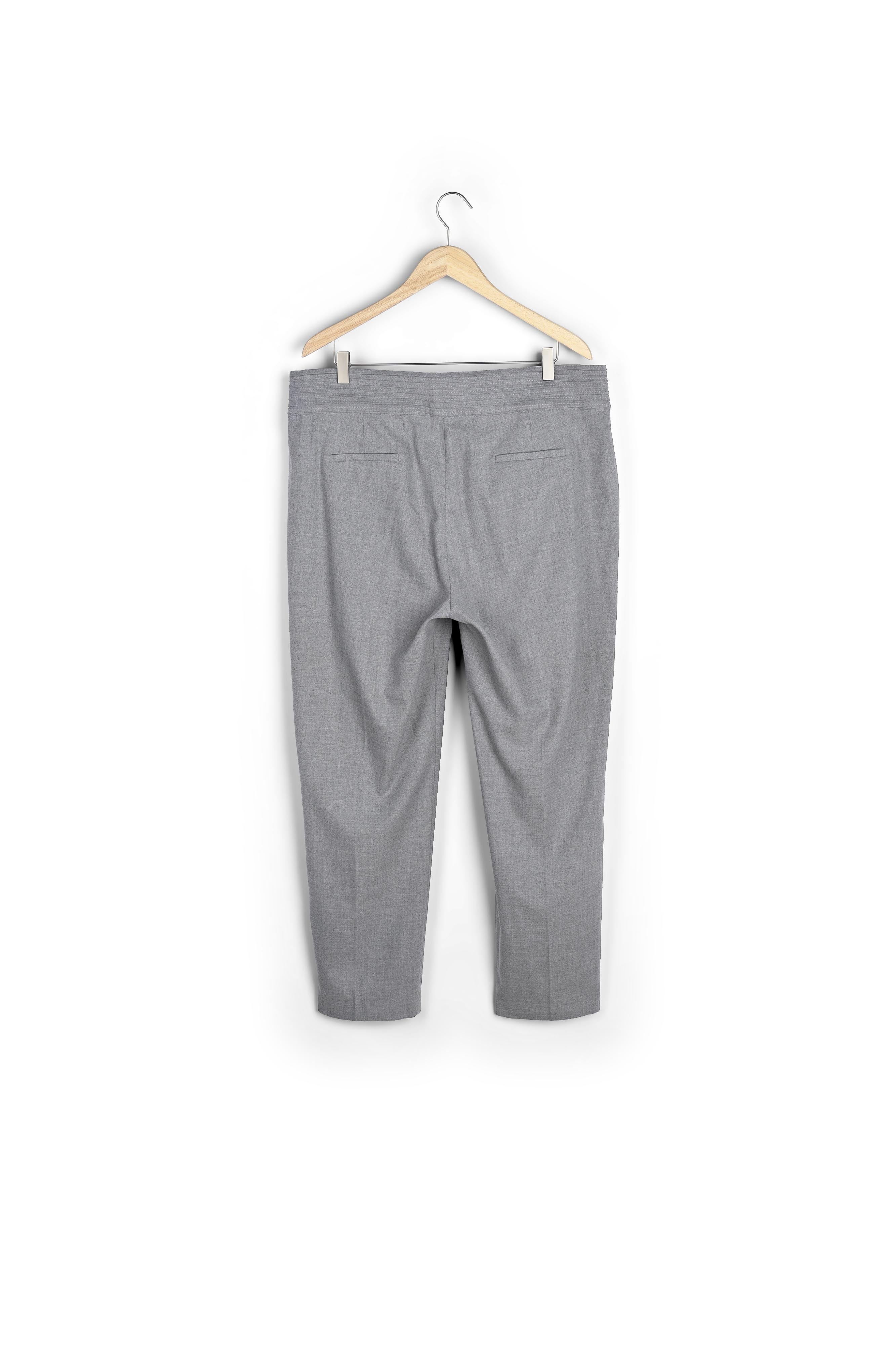 Pantalon de tailleur taille haute gris pâle Debby Faume - seconde main