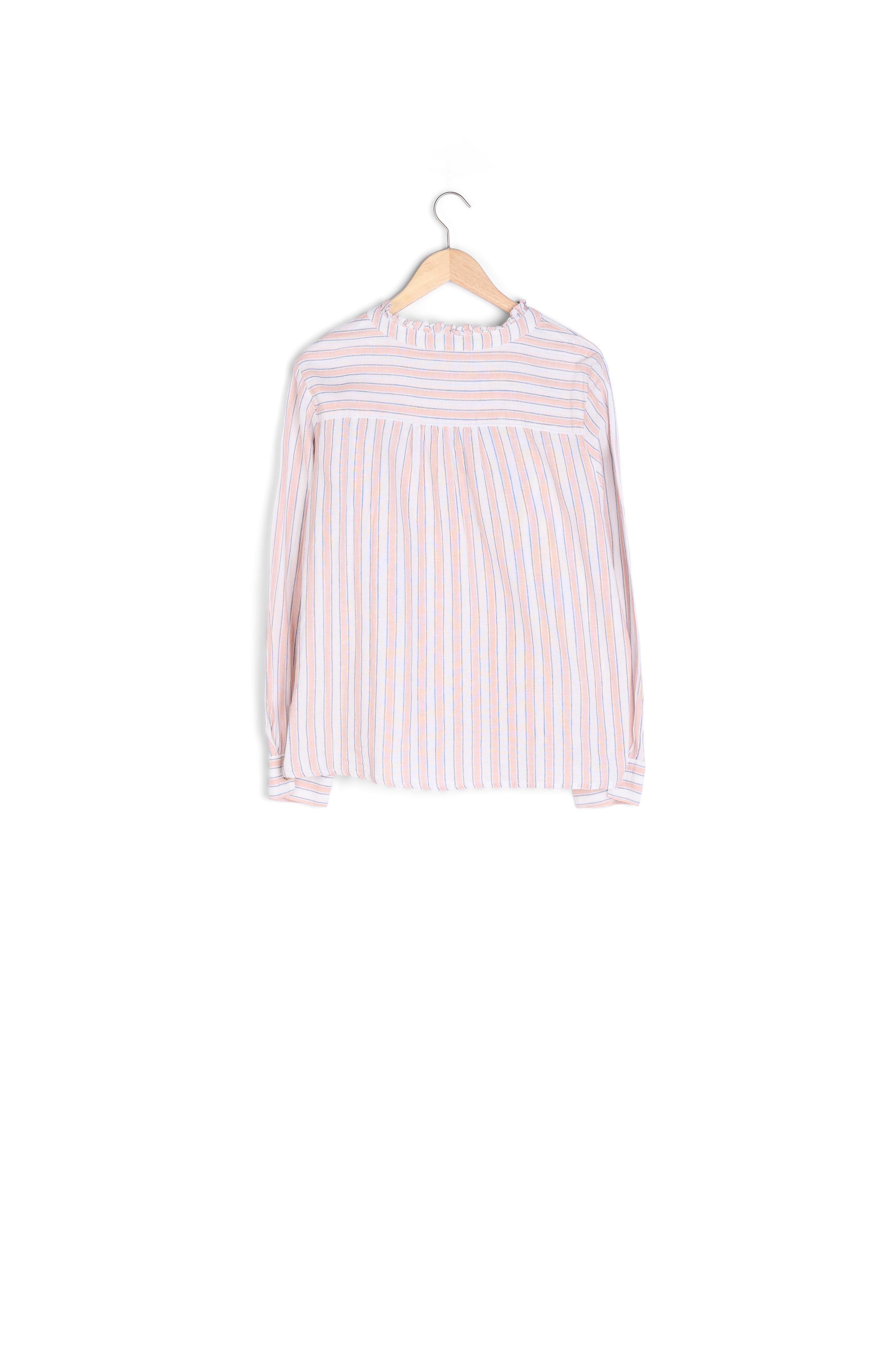 Chemise rayée en coton rose poudré CAYNA Faume - seconde main