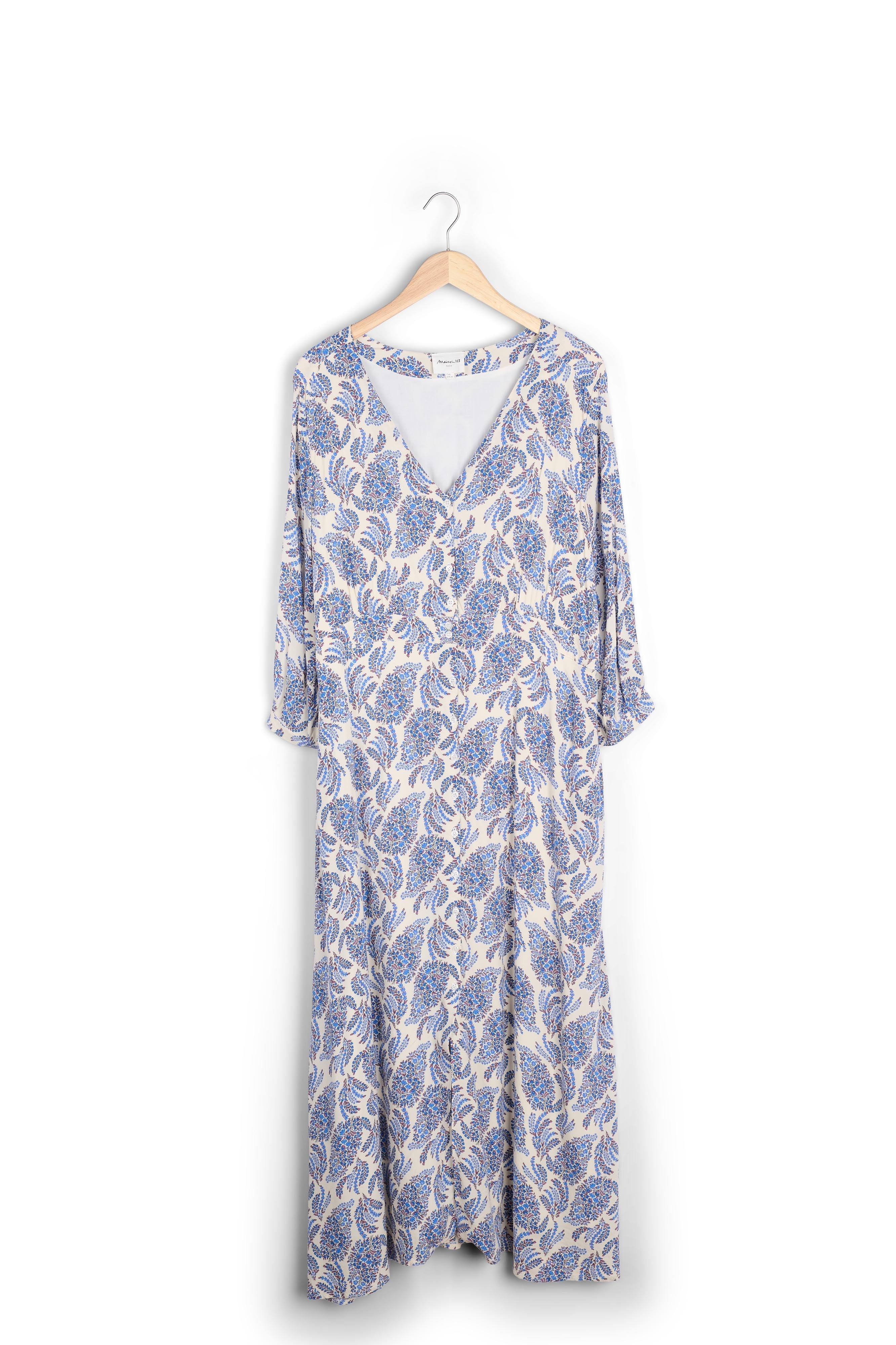 Robe longue mysotis imprimée Louvina Faume - seconde main