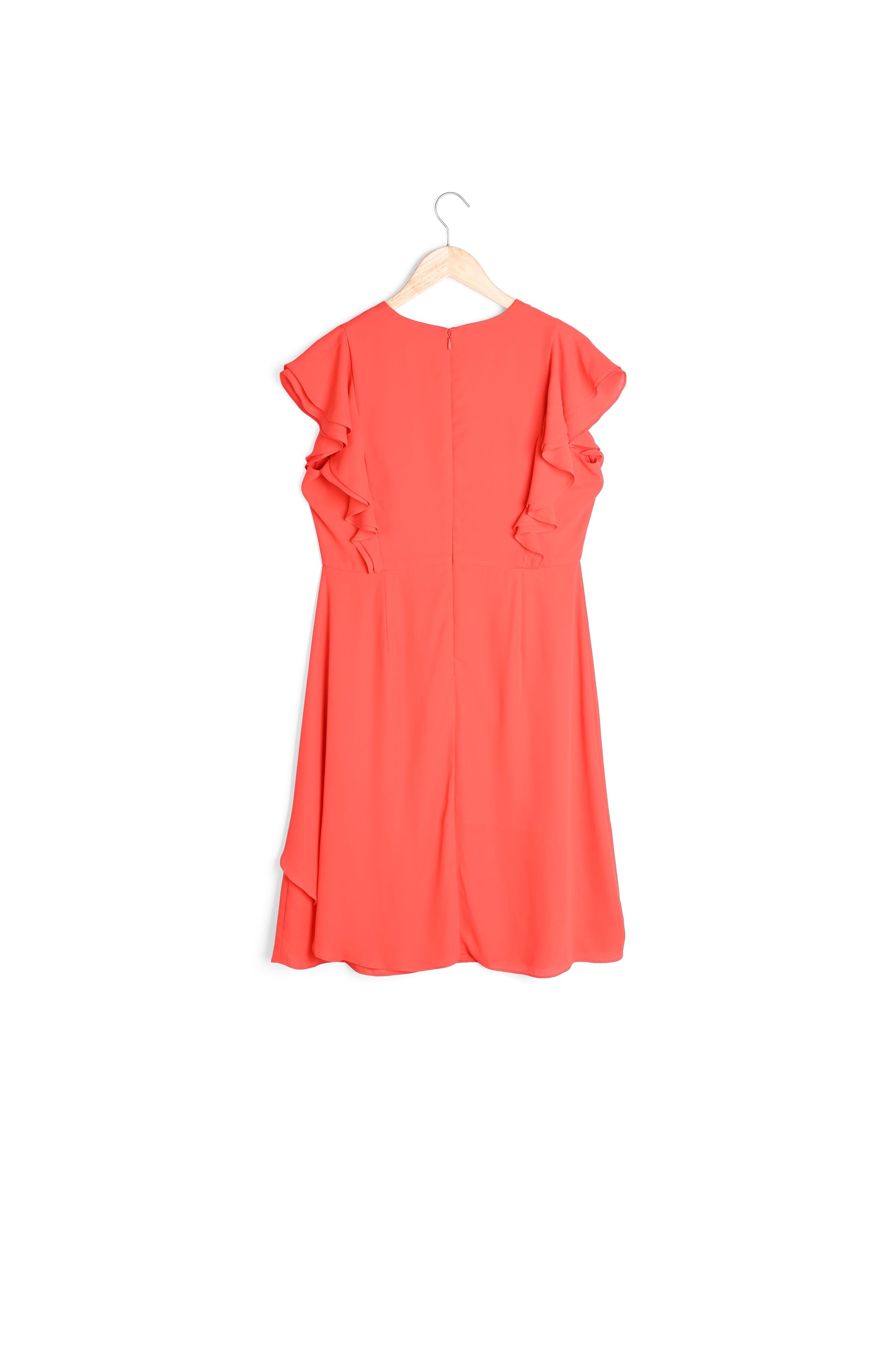 Robe à volants corail Melanie Faume - seconde main