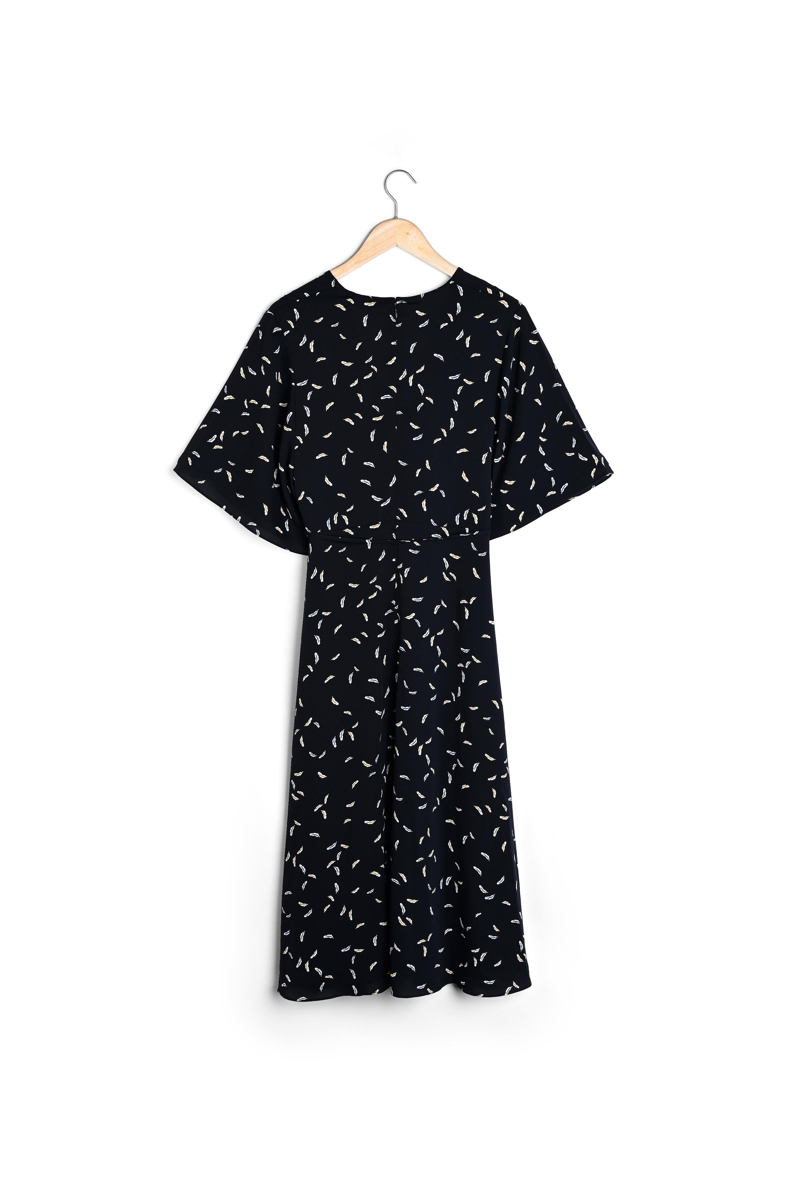 Robe marine longue imprimée Lune Faume - seconde main