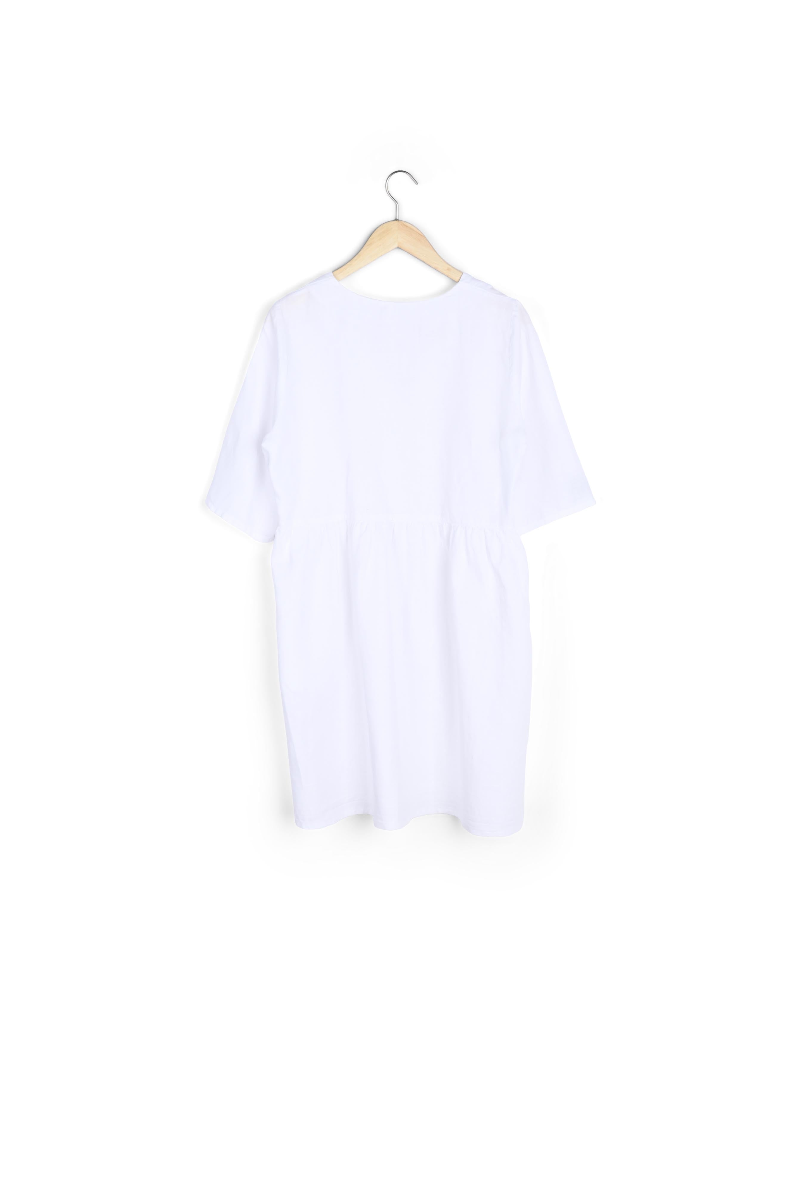 Robe en lin certifié boutonnée blanche Lalou Faume - seconde main