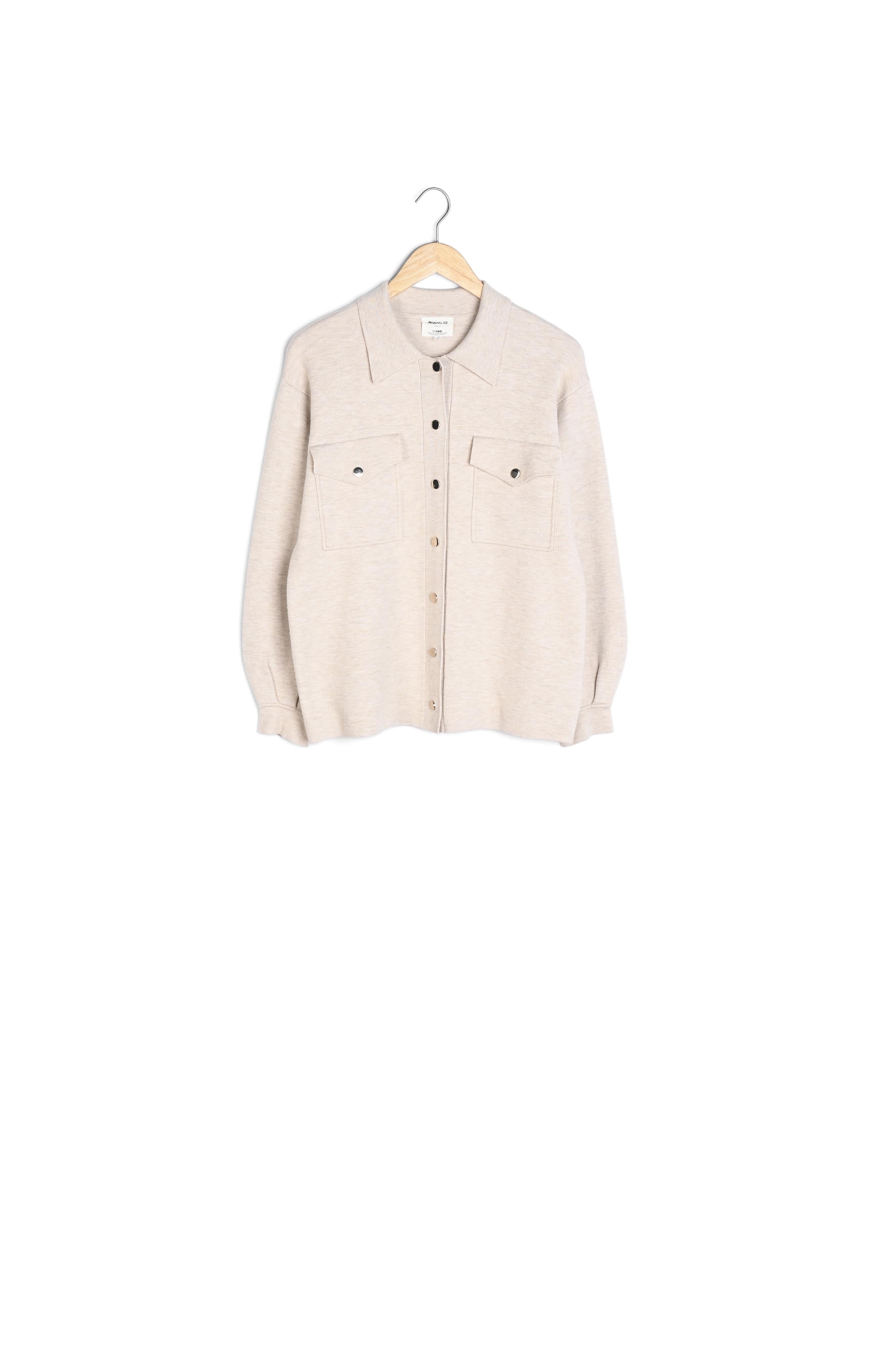 Surchemise en maille EcoVero beige Brooke Faume - seconde main