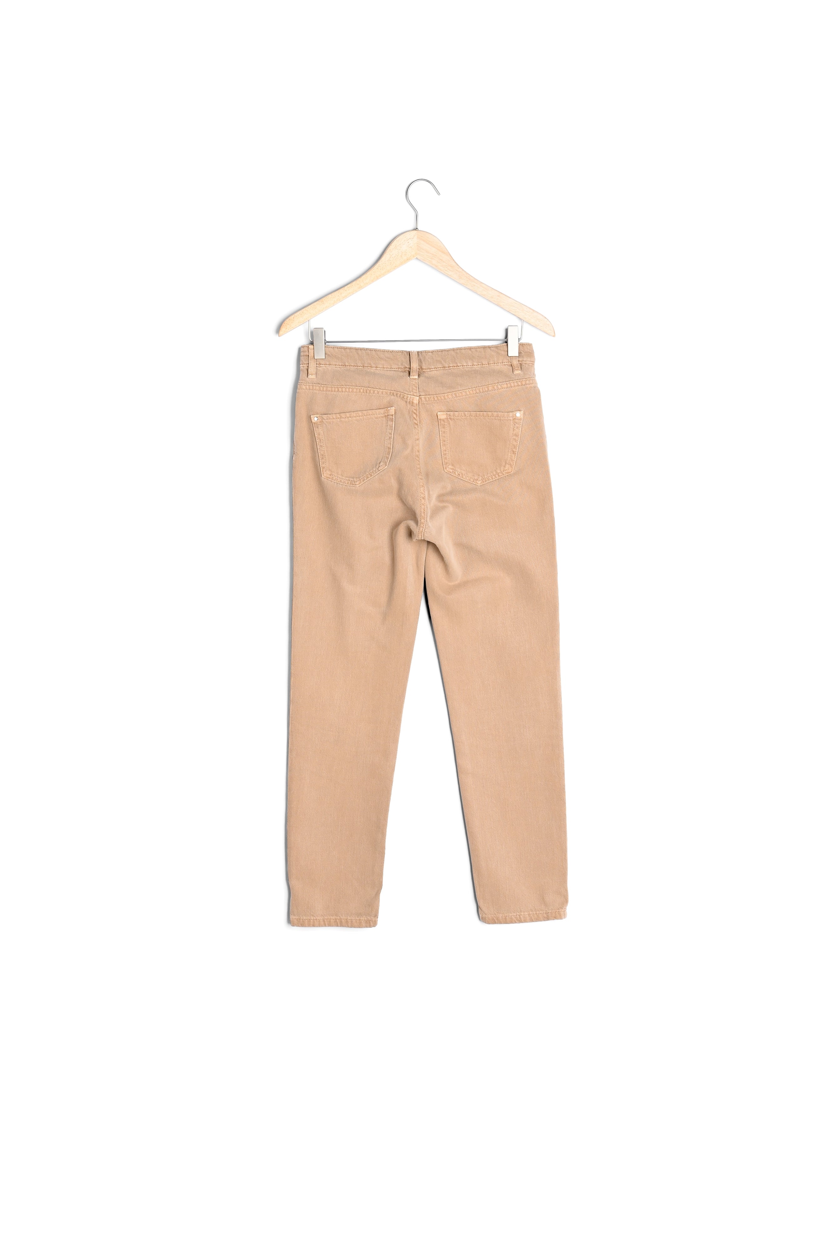 Jean en coton bio beige Prescilia Faume - seconde main