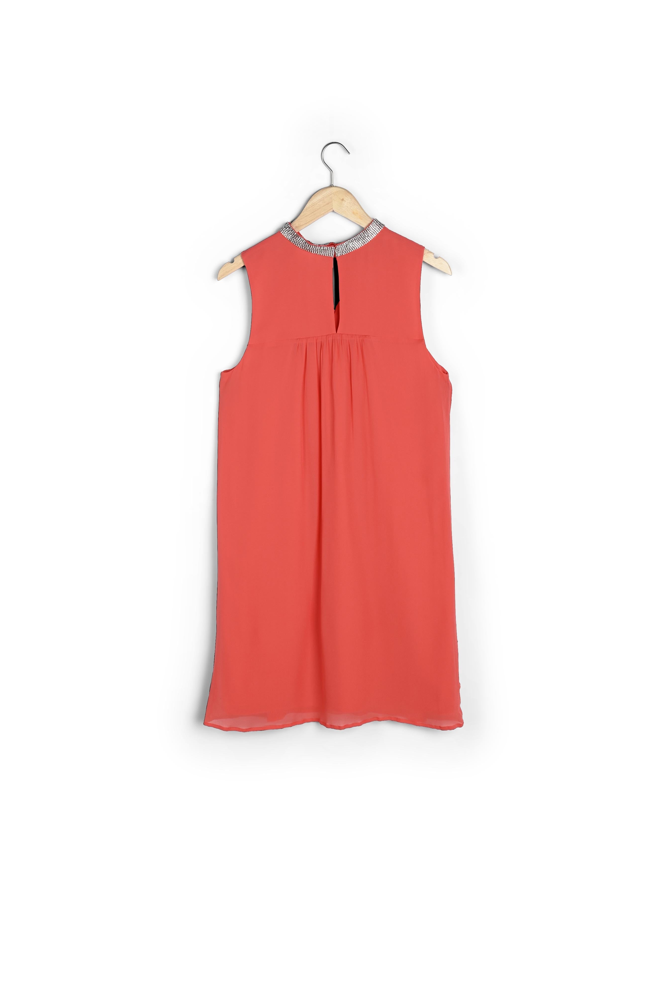 Robe corail fluide strass Oraure Faume - seconde main