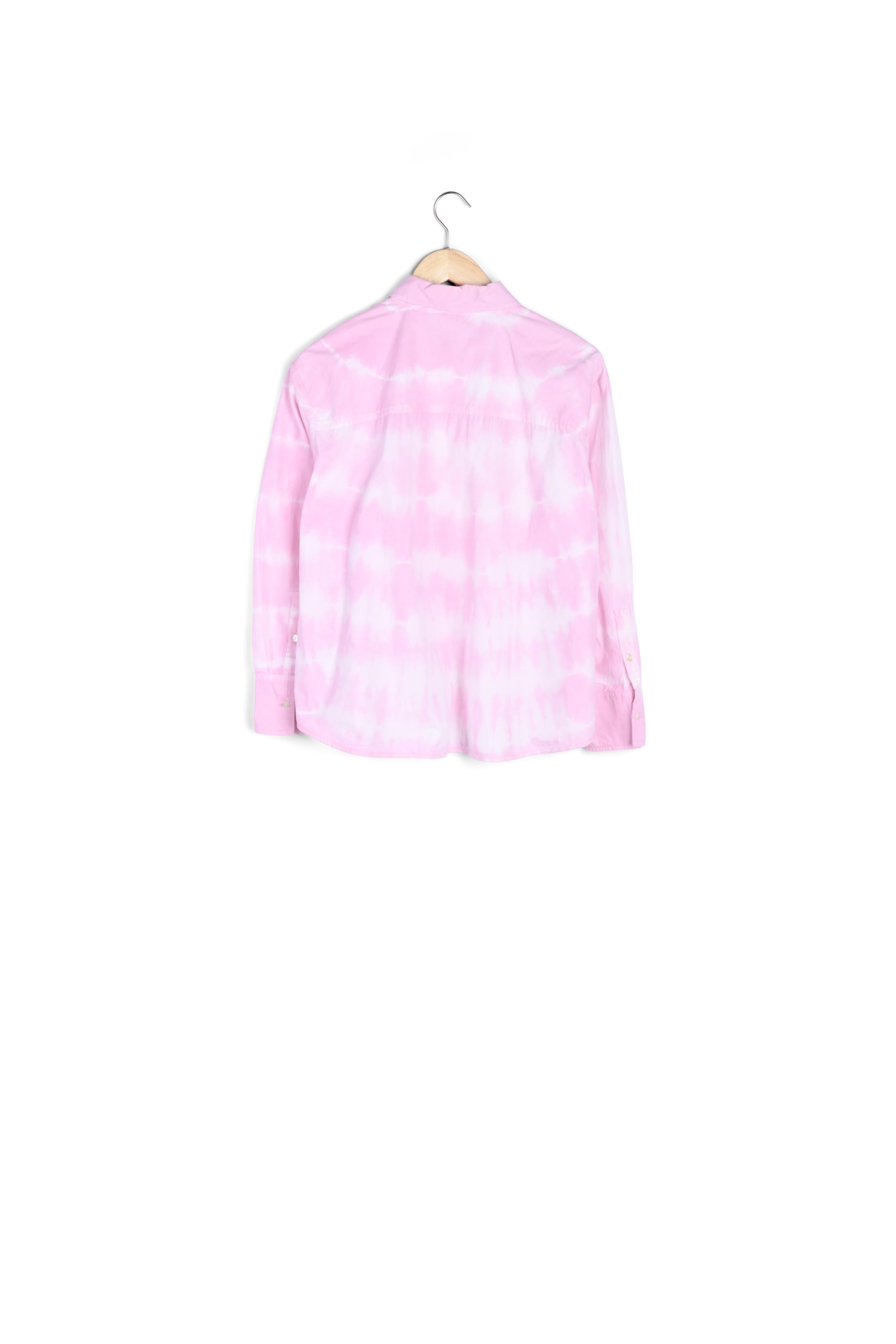 Chemisier tie and dye en coton fushia Loren Faume - seconde main