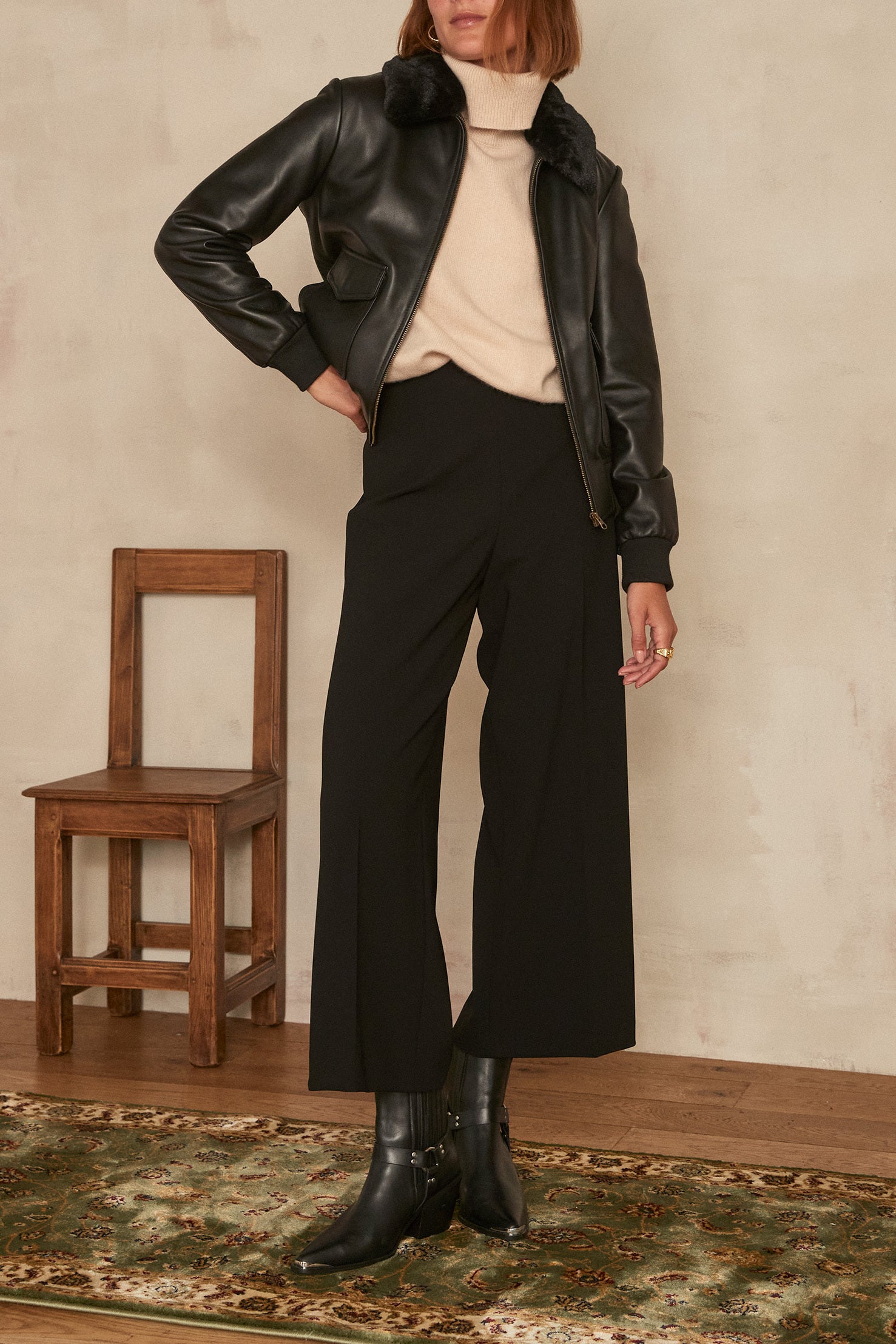 Pantalon crop VICKY Faume - seconde main