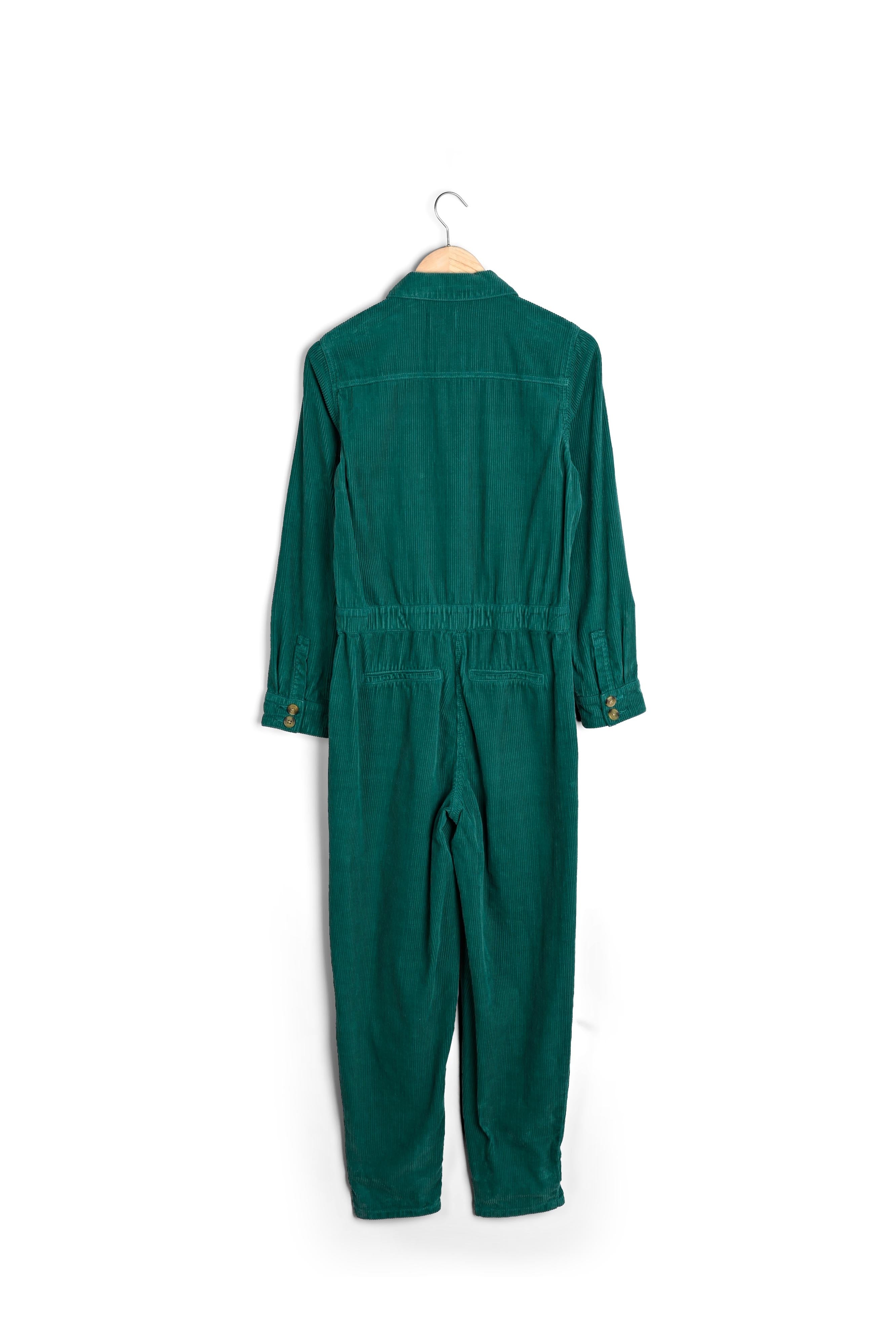 Combinaison en velours côtelé verte Tessia Faume - seconde main