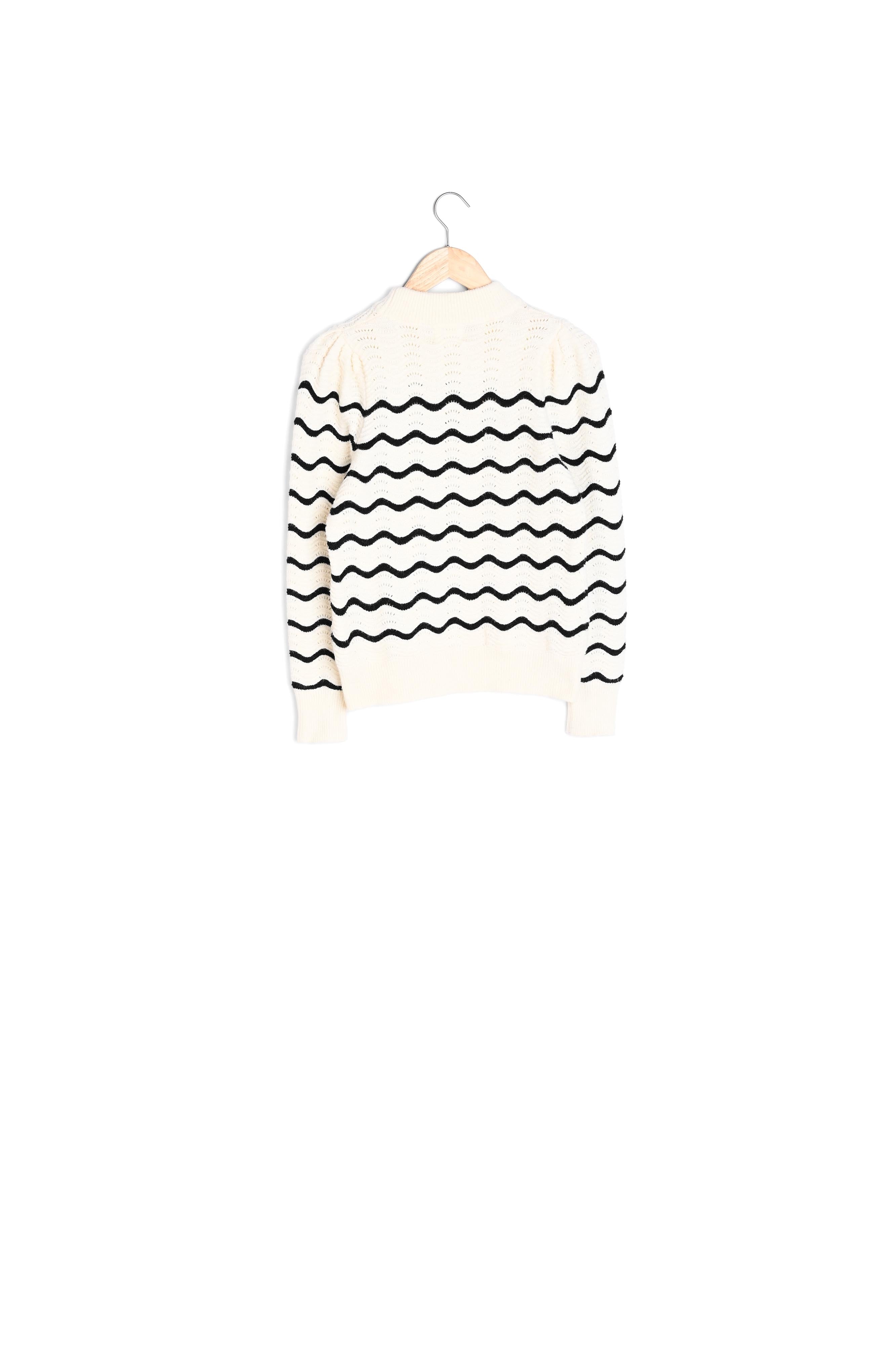 Pull marinière à épaulettes écru Berberis Faume - seconde main