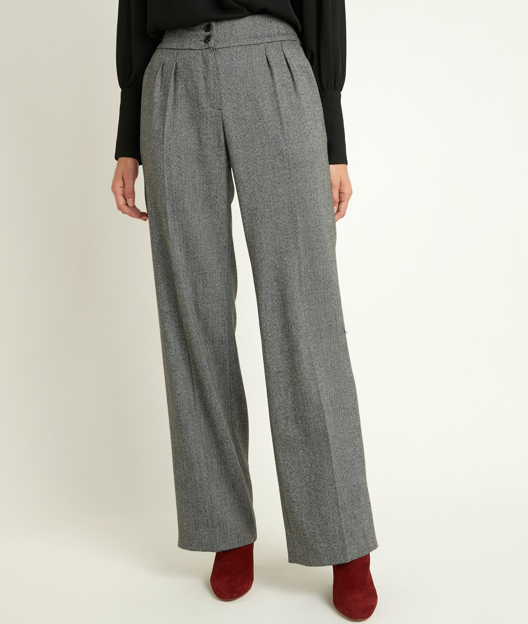 Pantalon large à chevrons Malo Faume - seconde main