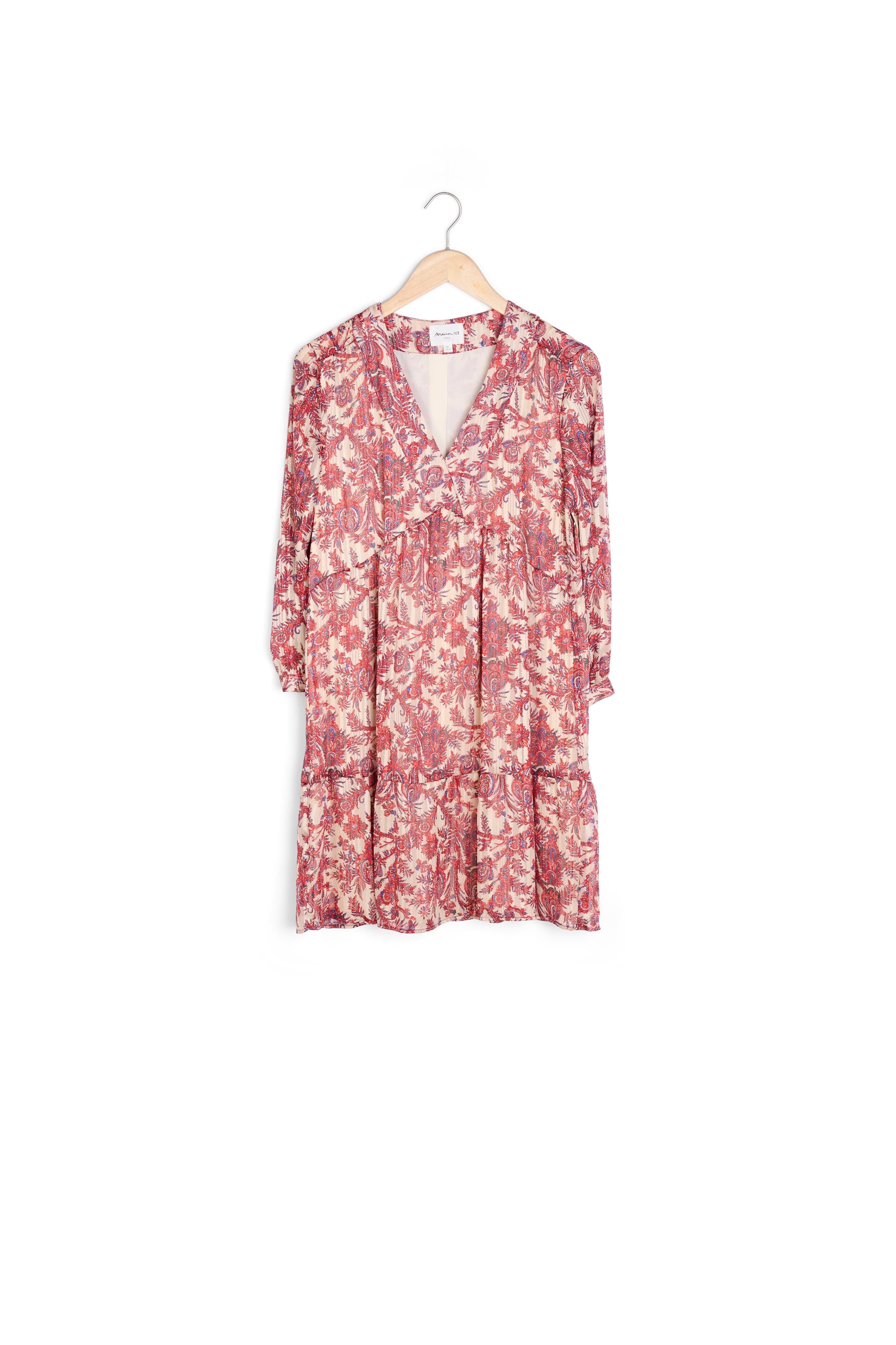 Robe rouge imprimé bohème Lou Faume - seconde main