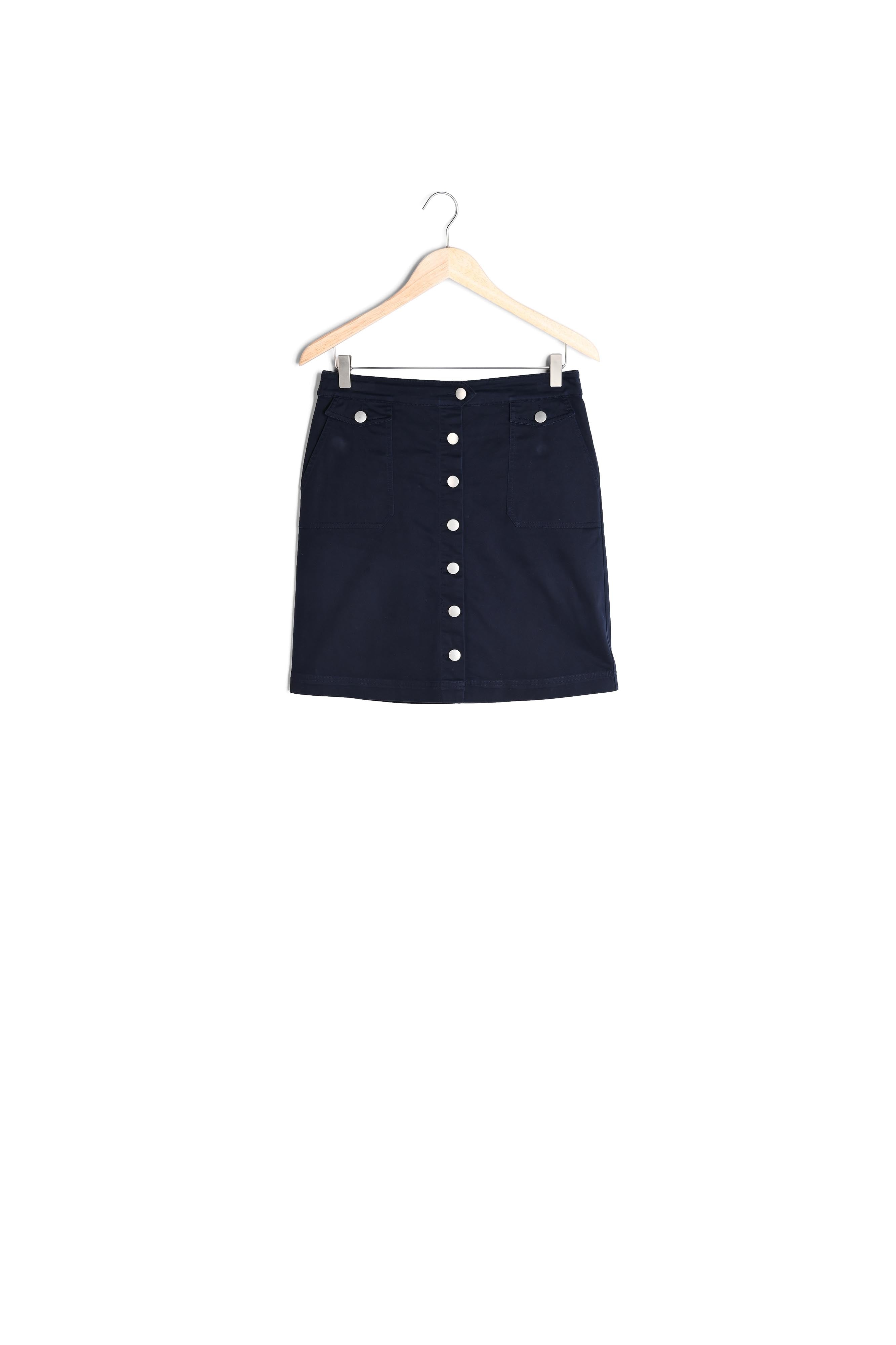 Jupe marine boutonnée Ambre Faume - seconde main