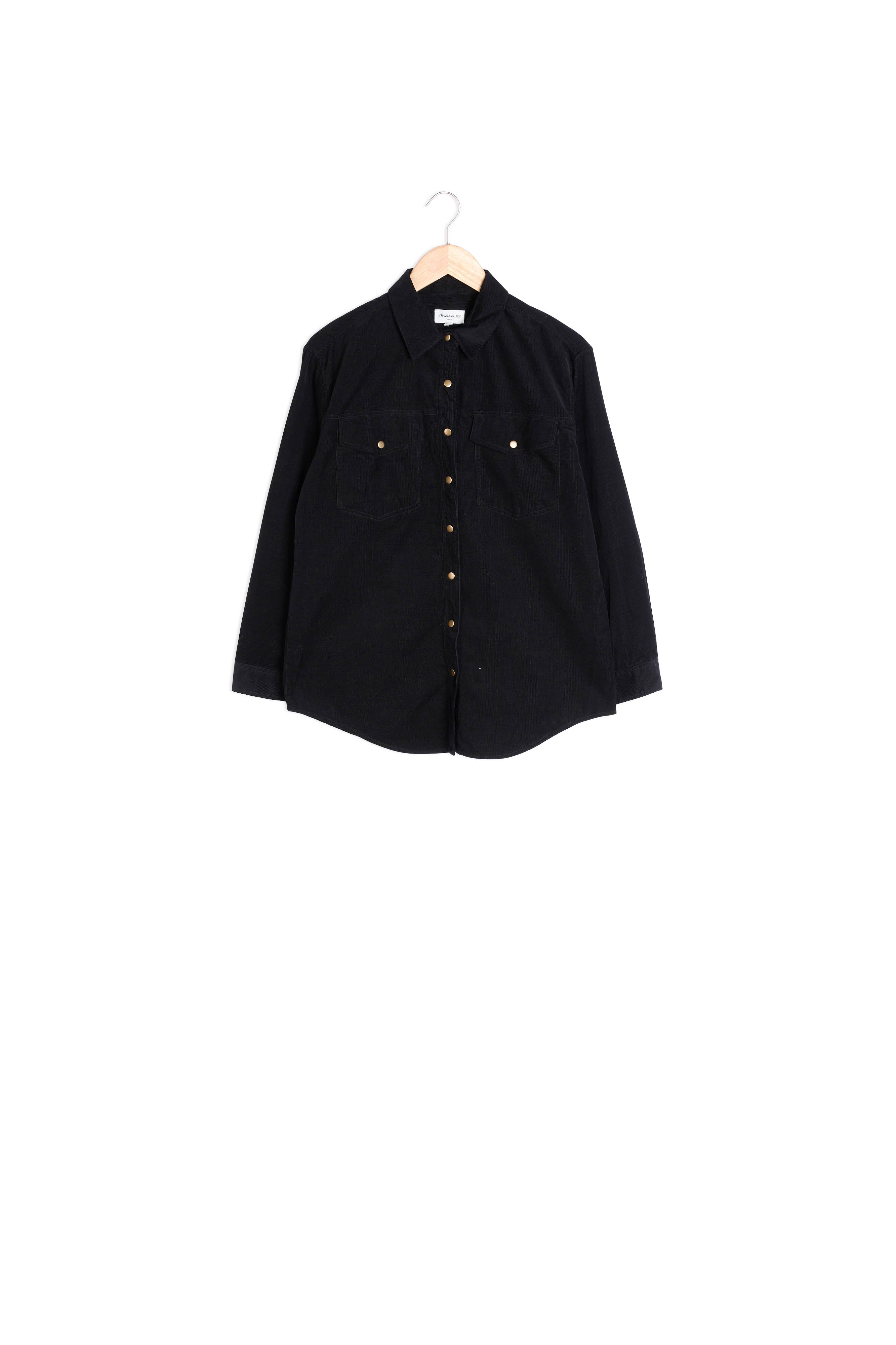 Chemise en velours noire Chimene Faume - seconde main