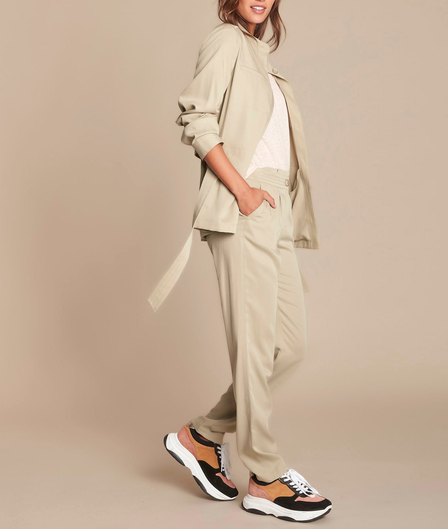 Pantalon argile cigarette Elfe Faume - seconde main