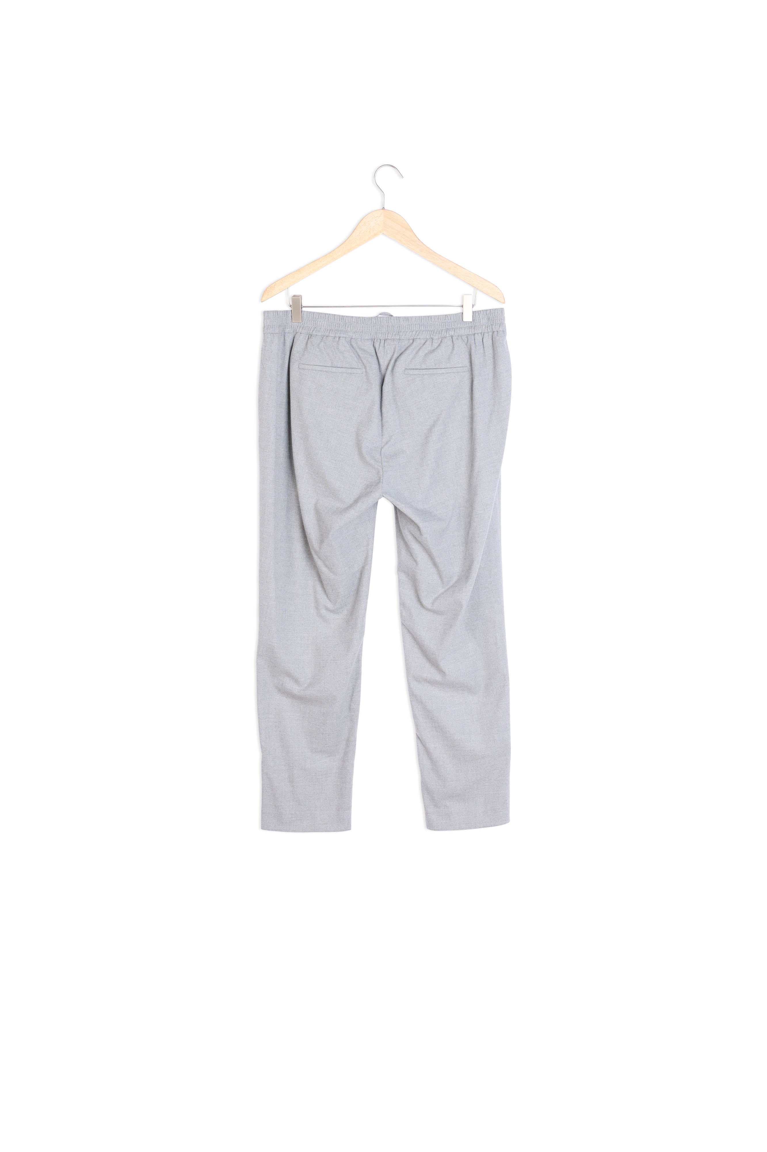 Pantalon carotte fluide gris chiné Flynn Faume - seconde main