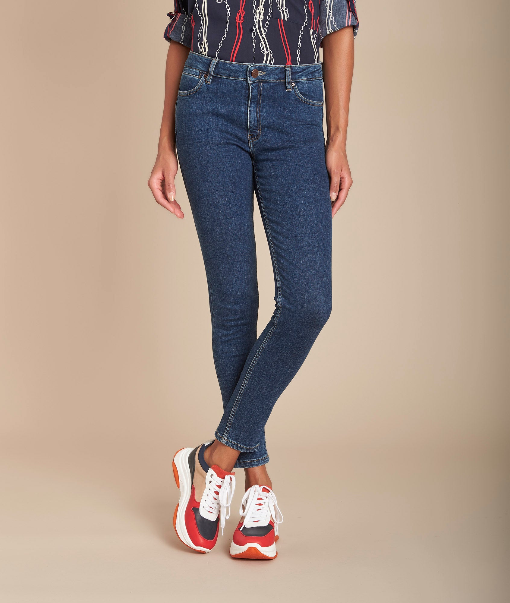 L'Audacieux skinny :  jean brut Sally Faume - seconde main
