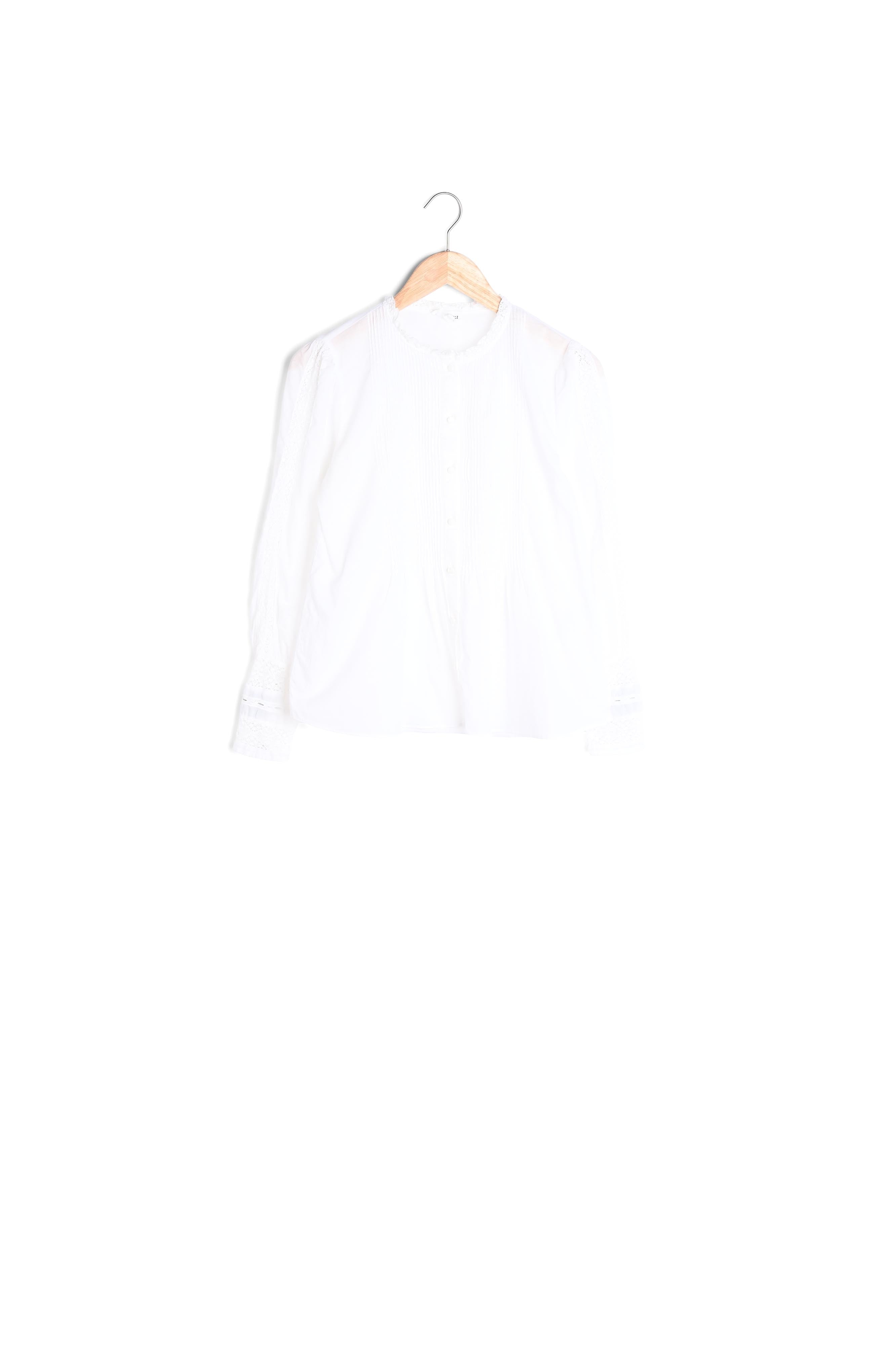 Blouse en dentelle écrue Jena Faume - seconde main