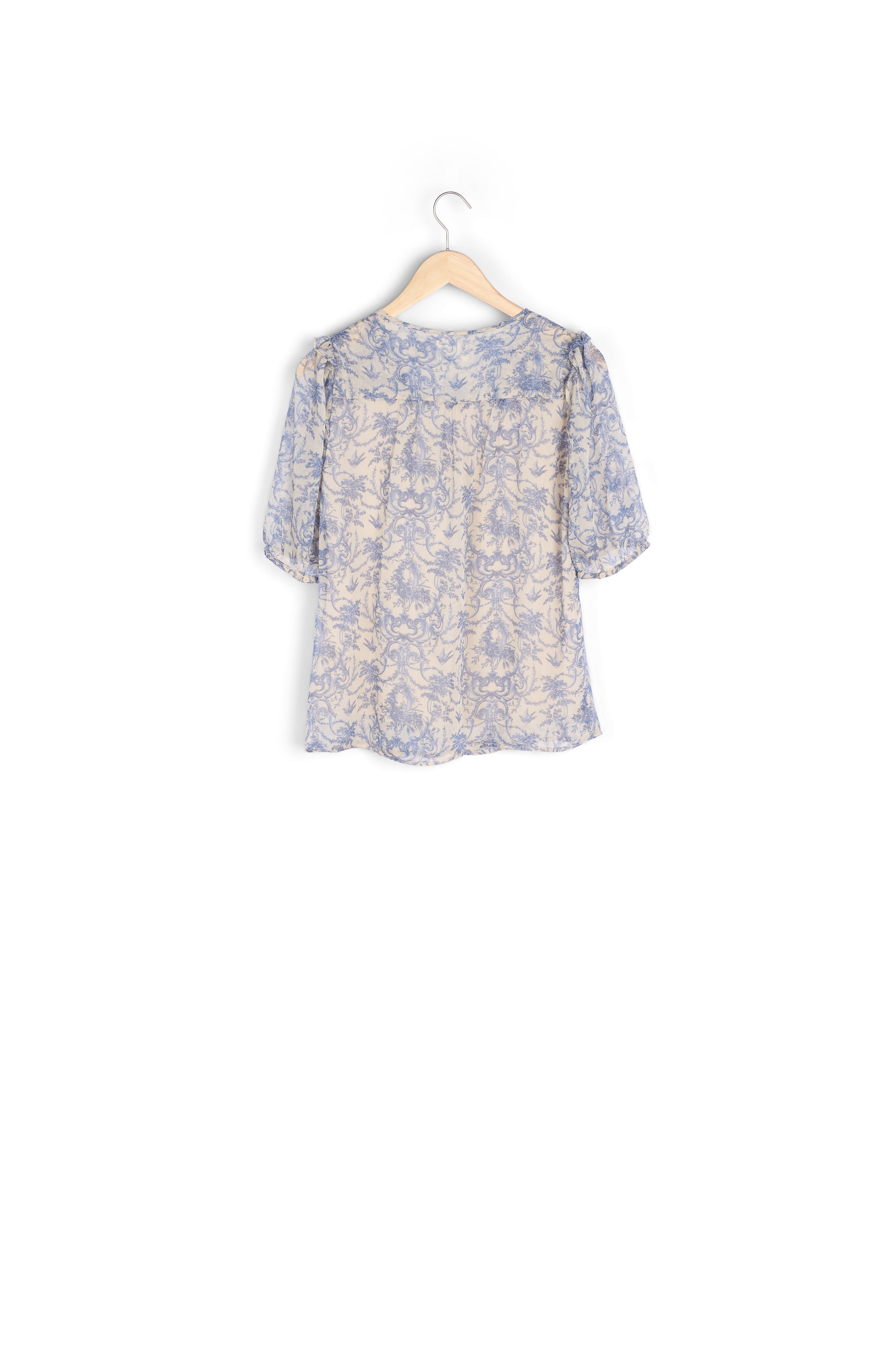 Blouse imprimée à volants Tounia Faume - seconde main