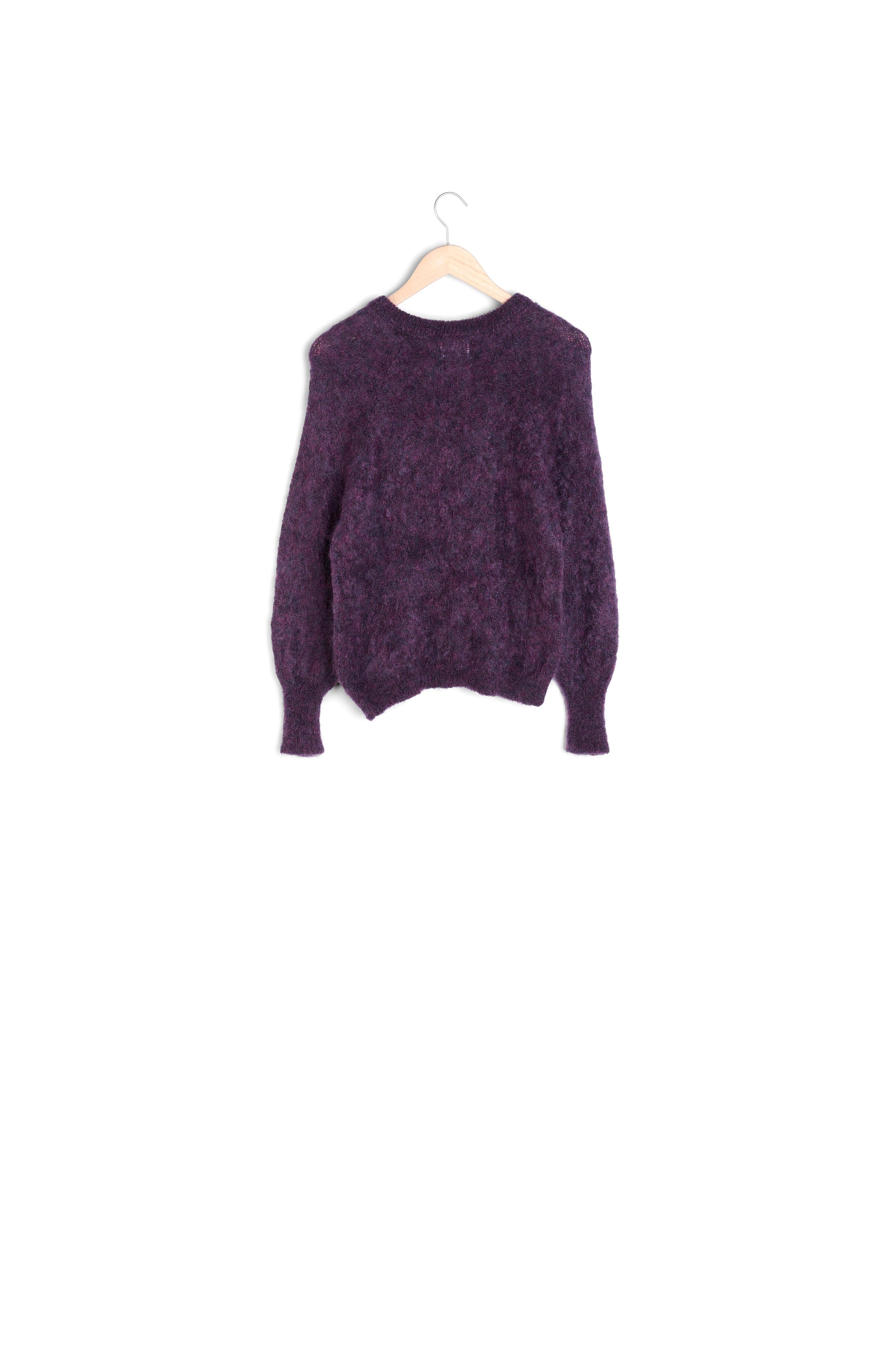 Pull oversize en mohair violet foncé Bakari Faume - seconde main