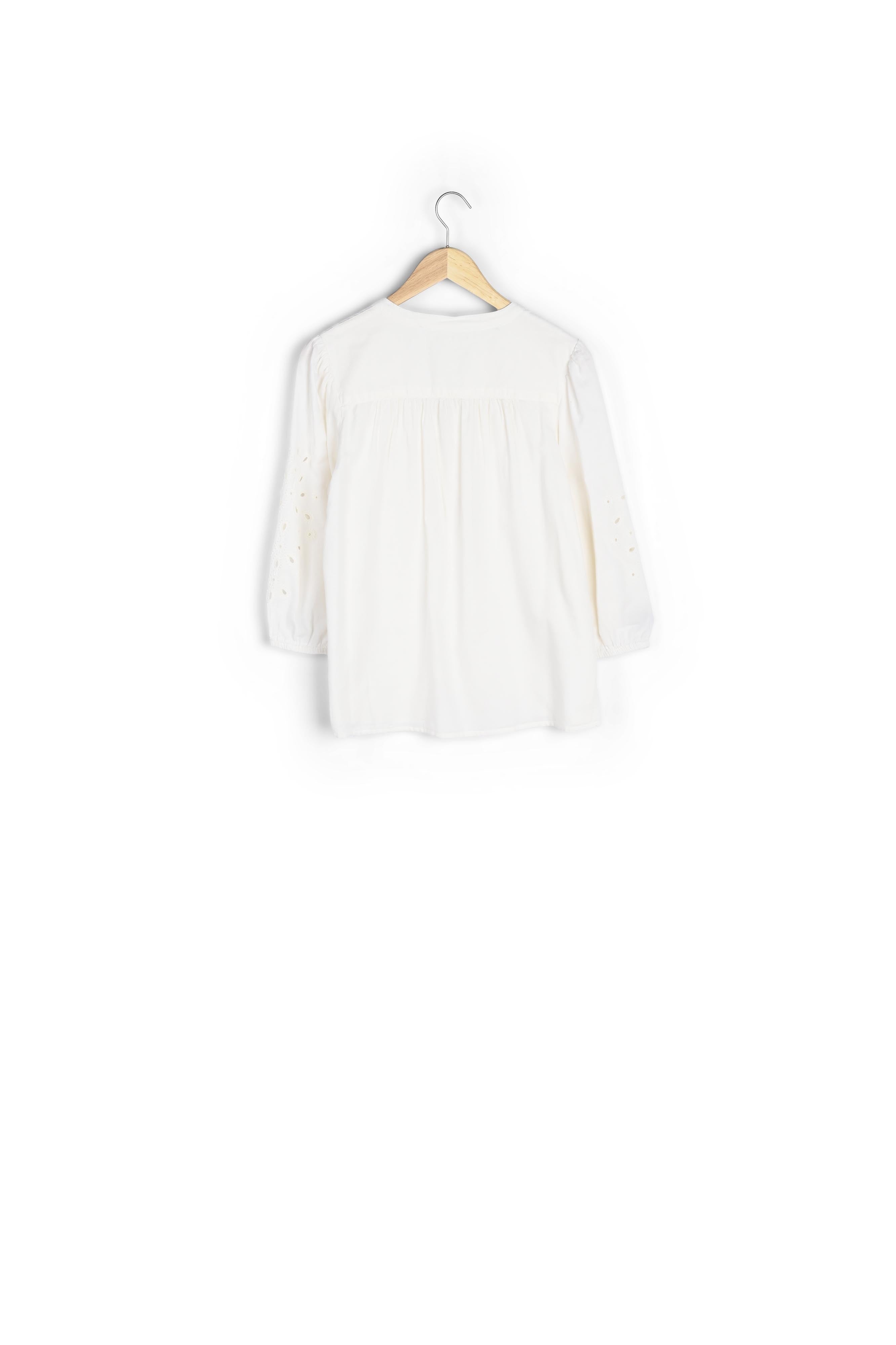 Blouse brodée en coton écru Chloe Faume - seconde main