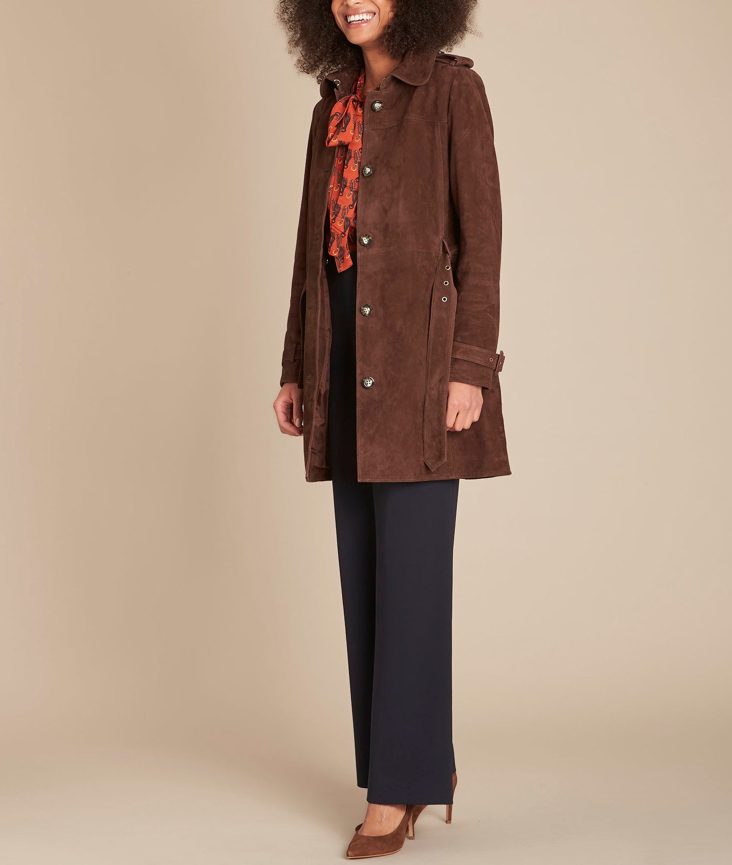 Blouse imprimé col lavallière Majda Faume - seconde main